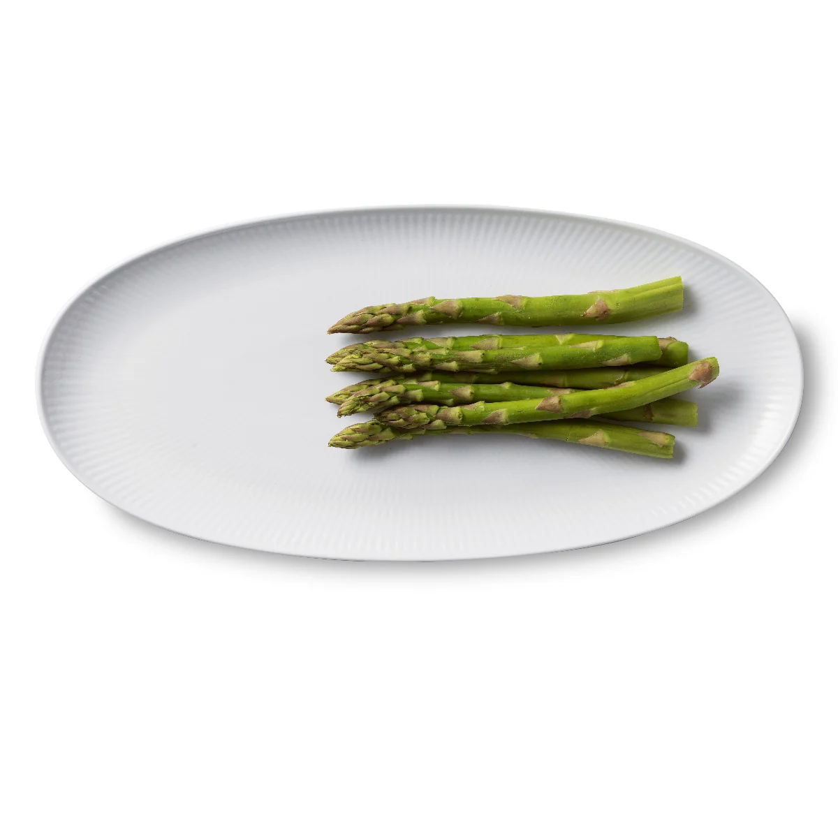 Hvid riflet aflangt fad - 37 cm. - Image 3
