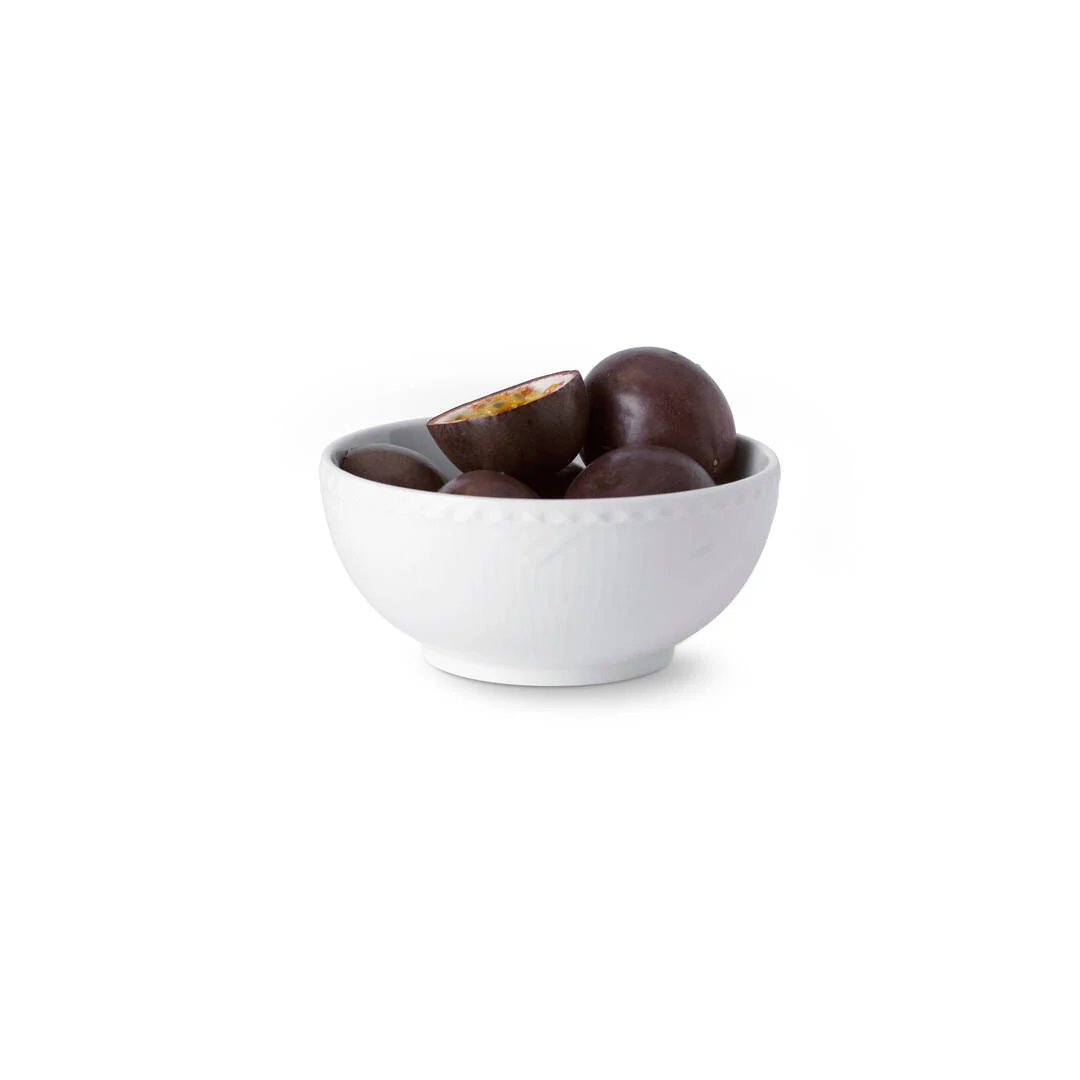 Hvid Riflet Halvblonde skål - Ø15 cm - Image 3