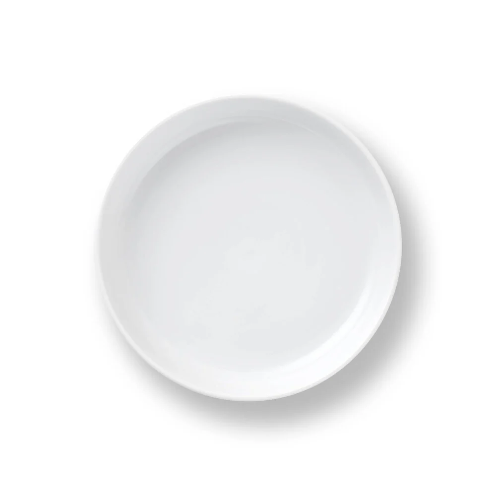 Hvid Riflet rundt ovnfastfad - Ø18,5 cm. - Image 3
