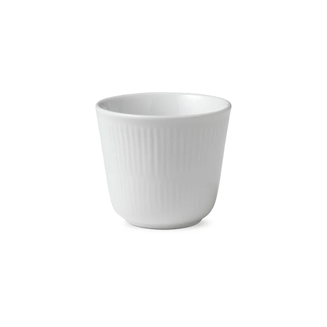Hvid riflet termokop - 26 cl.