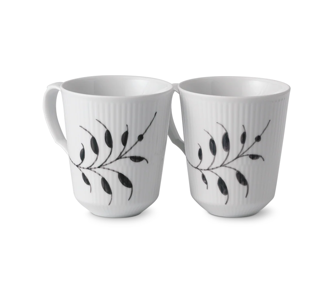 Sort Mega riflet krus, 38 cl. - 2 stk. - Image 2