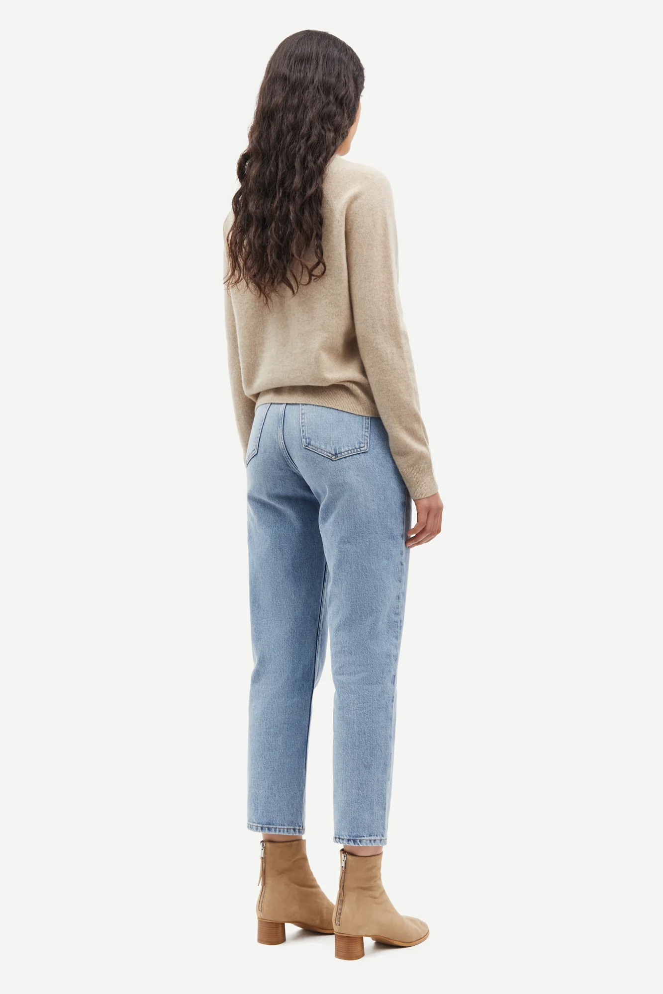Boston o-neck striktrøje - Cream Mel - Image 3