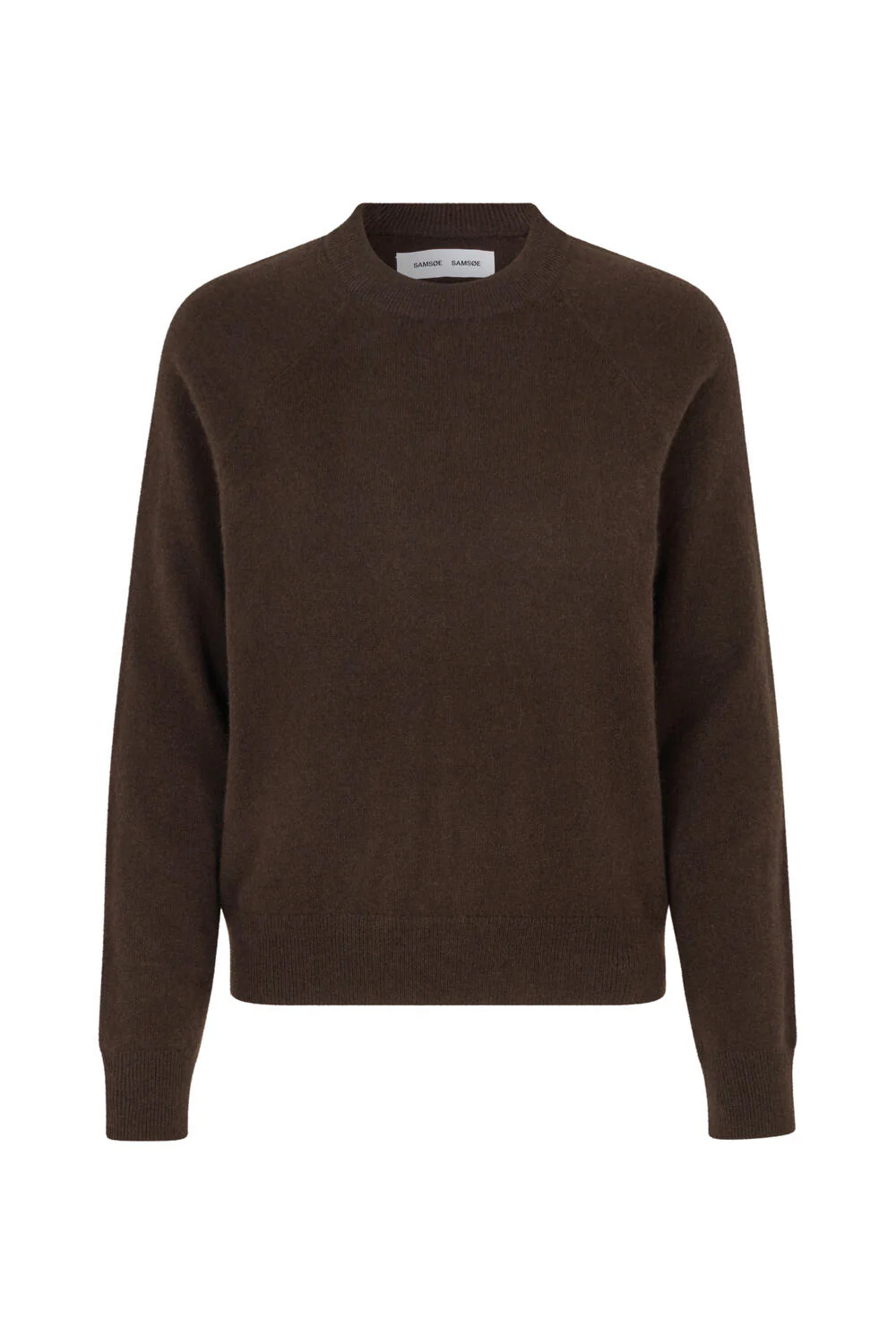 Boston O-neck uldstriktrøje - Mole - Image 2
