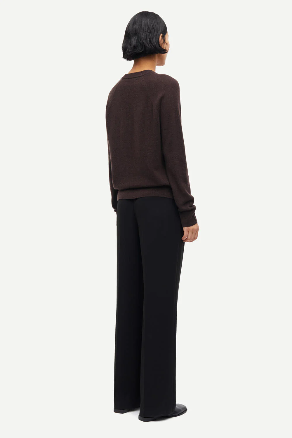 Boston O-neck uldstriktrøje - Mole - Image 3