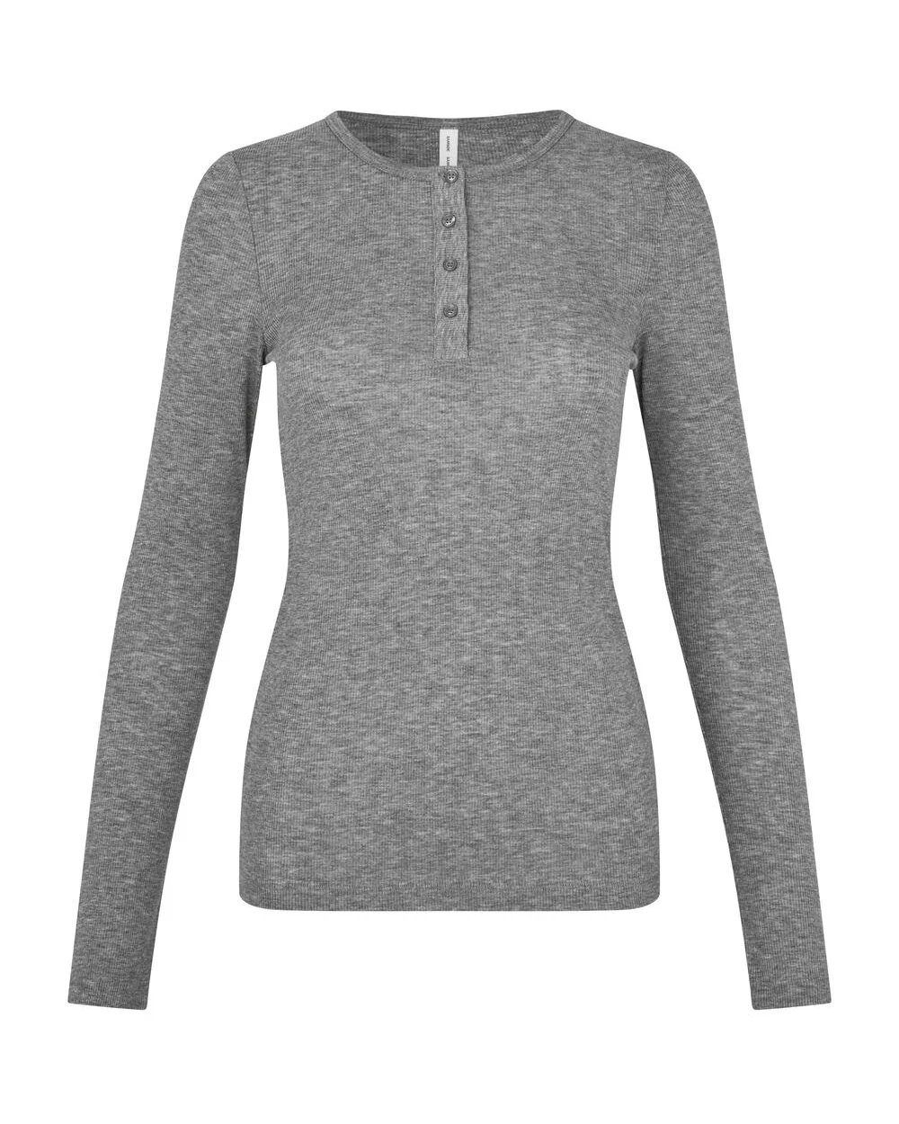 Sadodo langærmet t-shirt - Mid Grey Mel. - Image 2