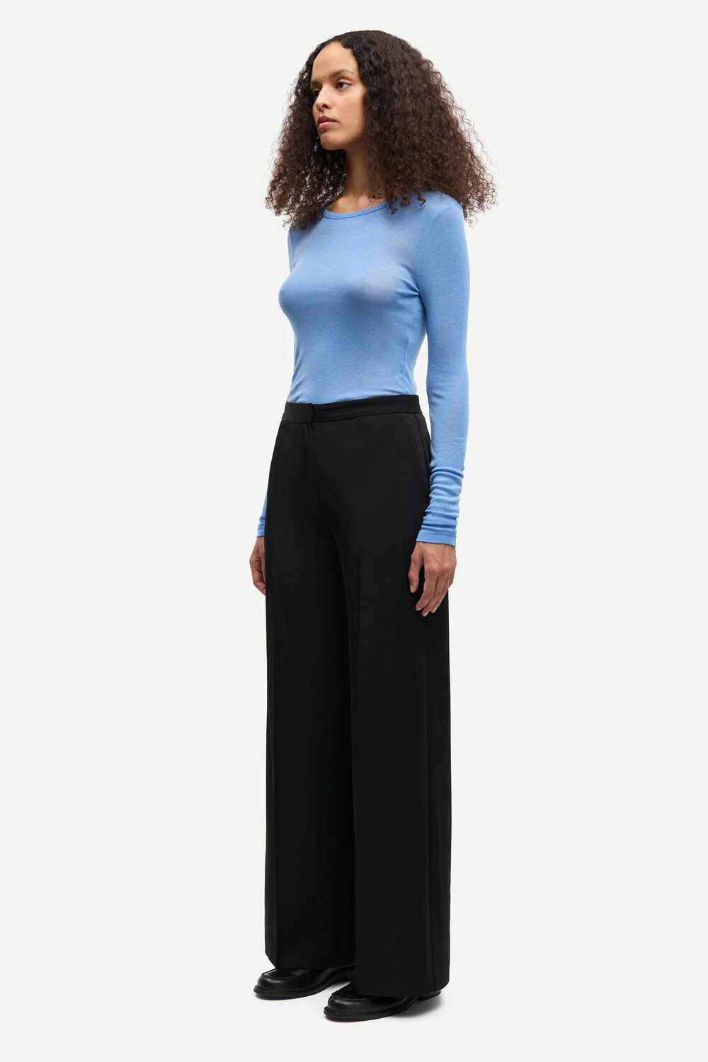 Sadou langærmet t-shirt - Della Robbia Blue - Image 3