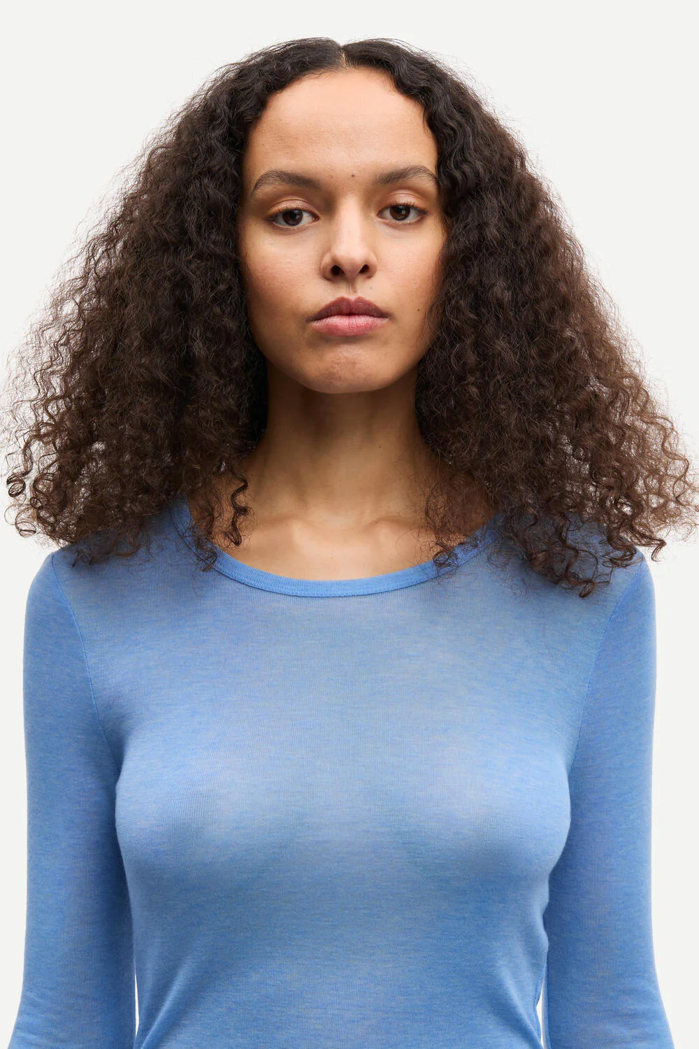 Sadou langærmet t-shirt - Della Robbia Blue - Image 4