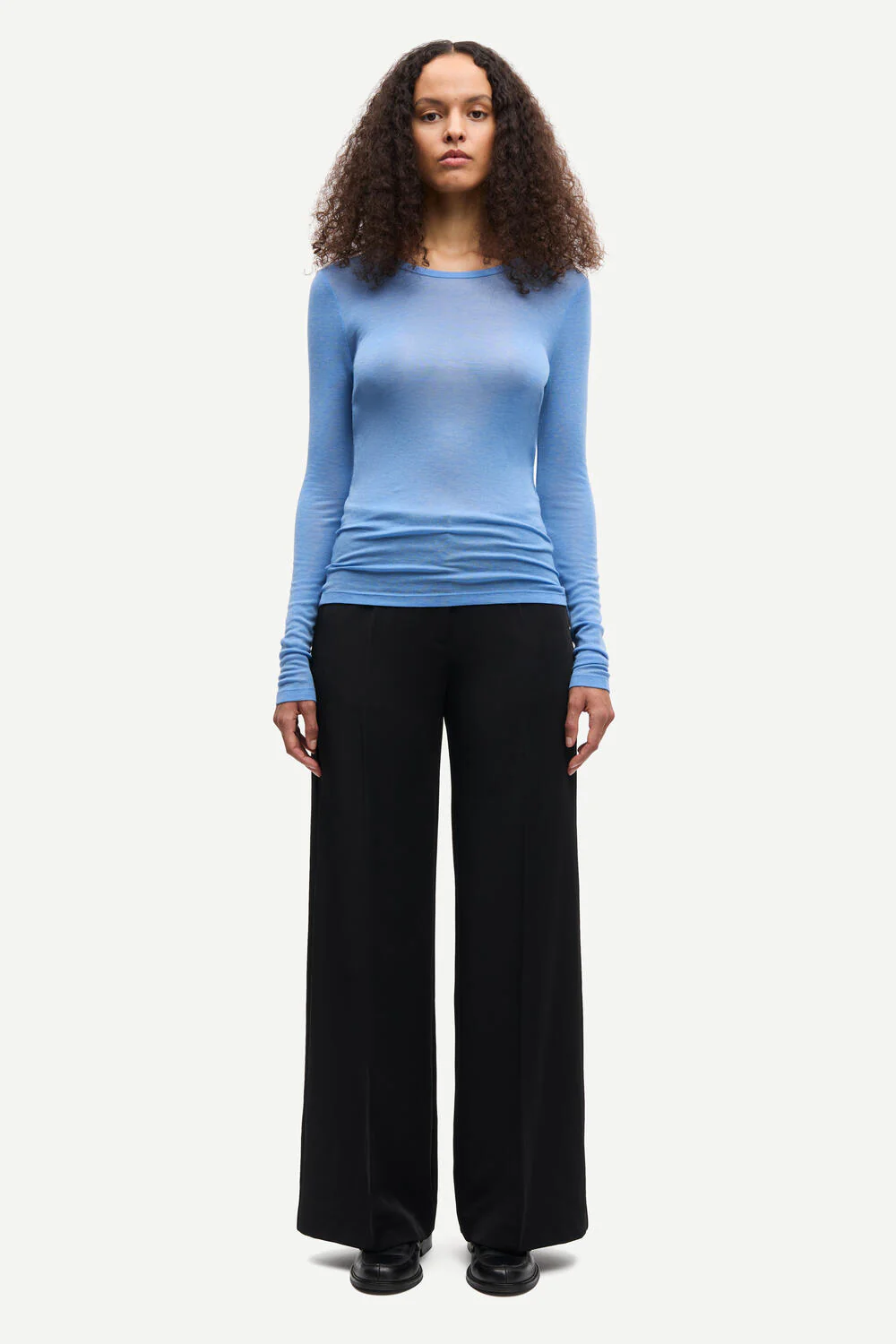 Sadou langærmet t-shirt - Della Robbia Blue - Image 5