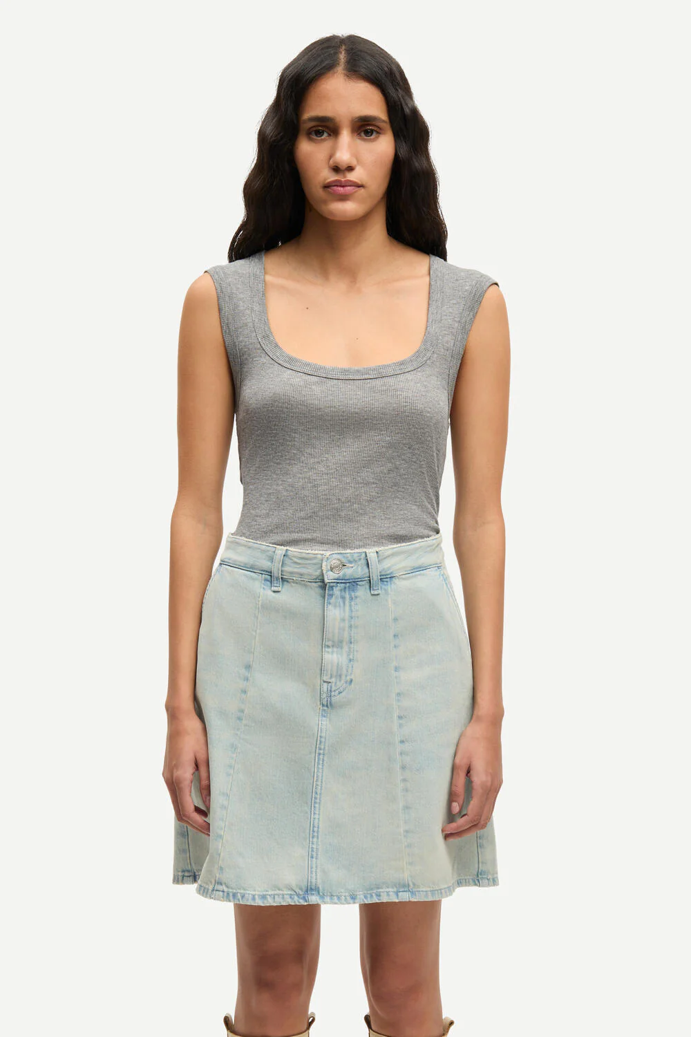 Sadou tanktop - Mid Grey Mel.