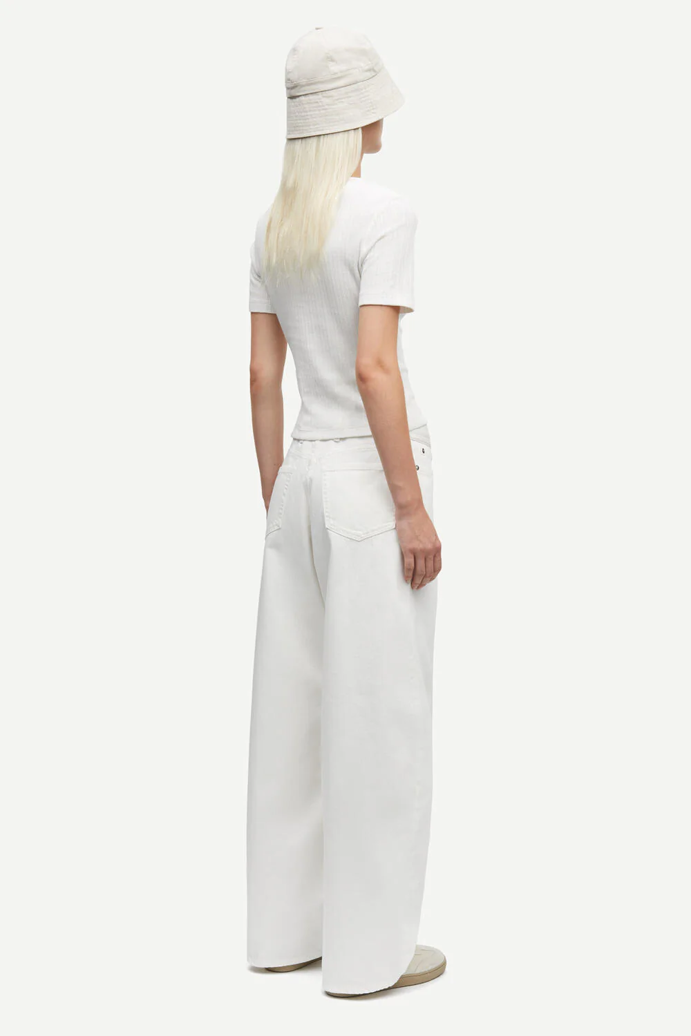 Sajuni kortærmet cardigan - hvid - Image 3