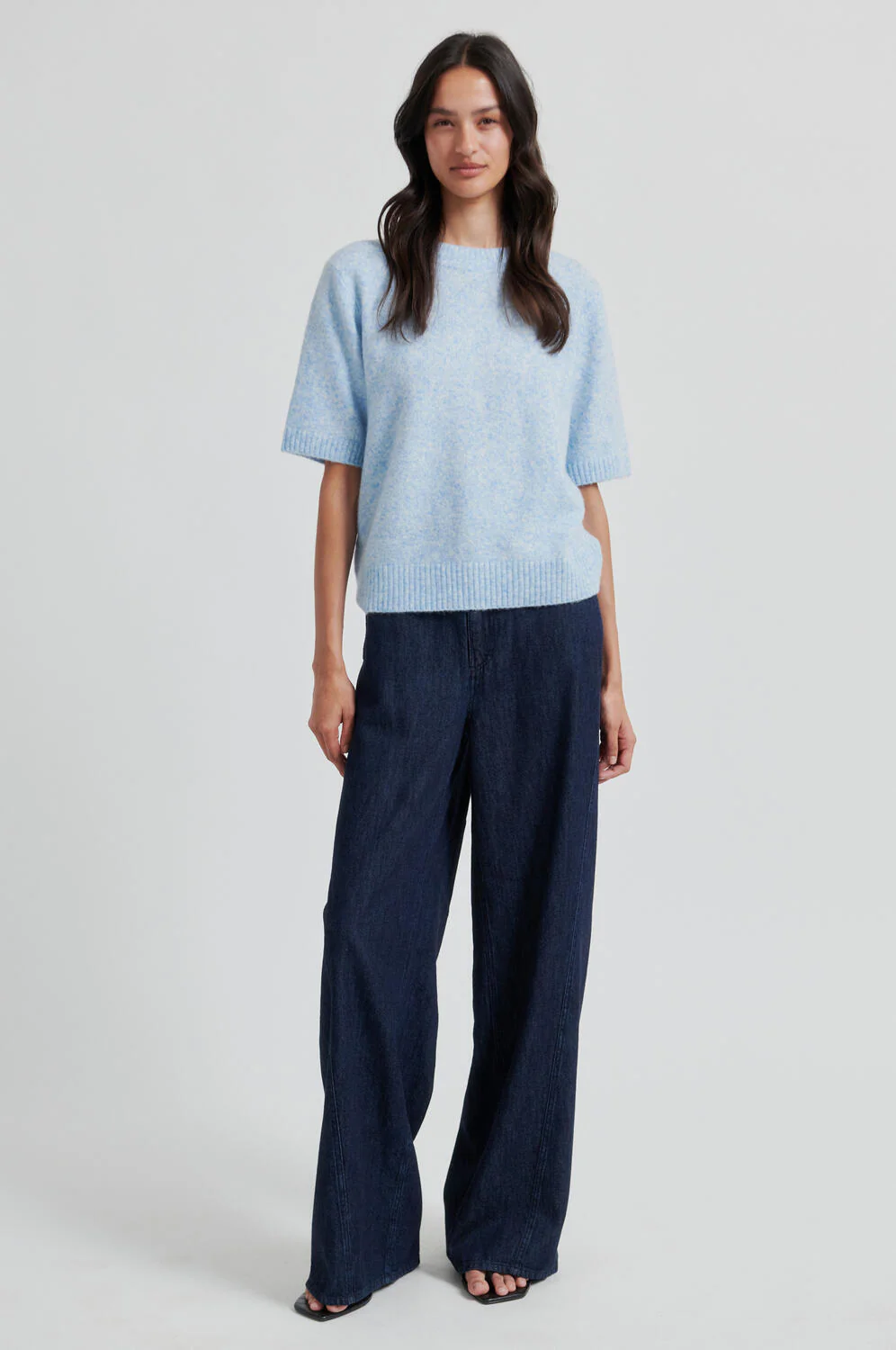 Billa O-Neck striktrøje - Powder Blue - Image 3