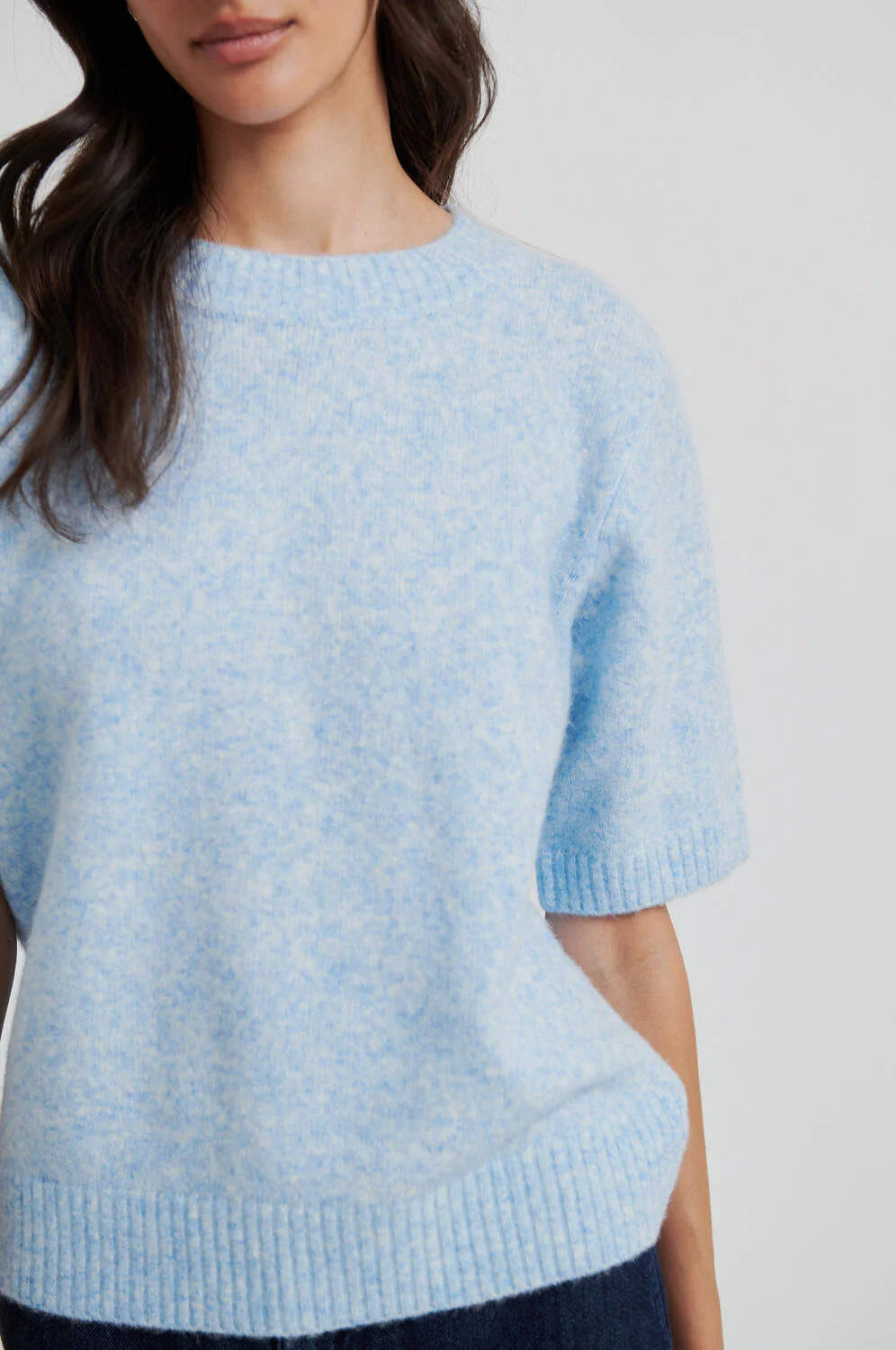 Billa O-Neck striktrøje - Powder Blue - Image 4