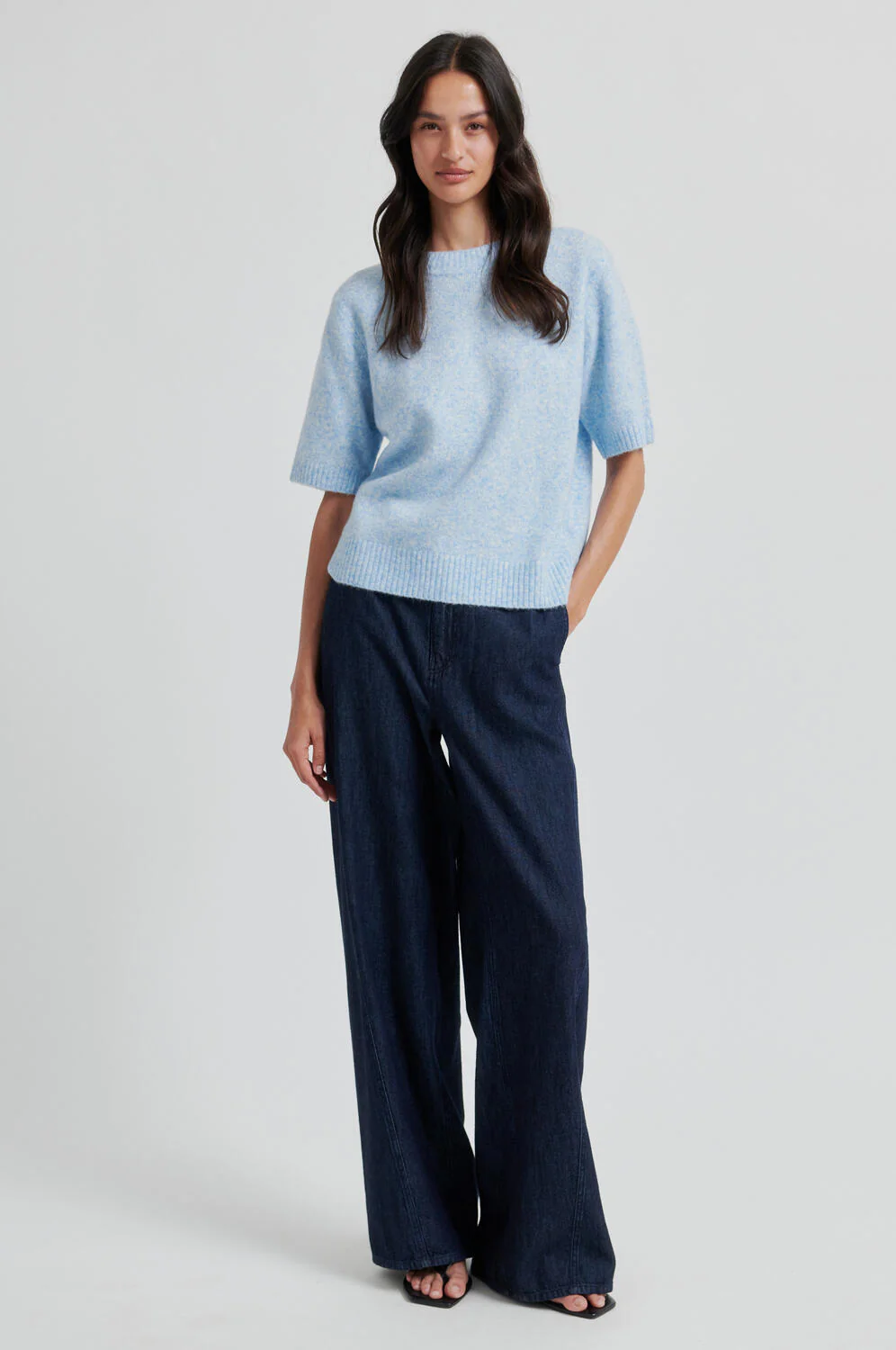 Billa O-Neck striktrøje - Powder Blue - Image 6