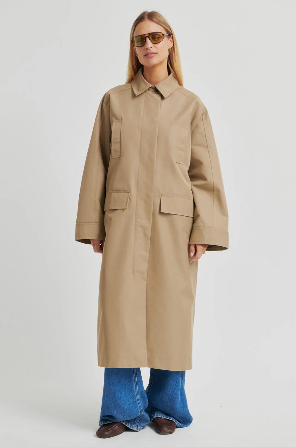 Effye trenchcoat - Petrified Oak