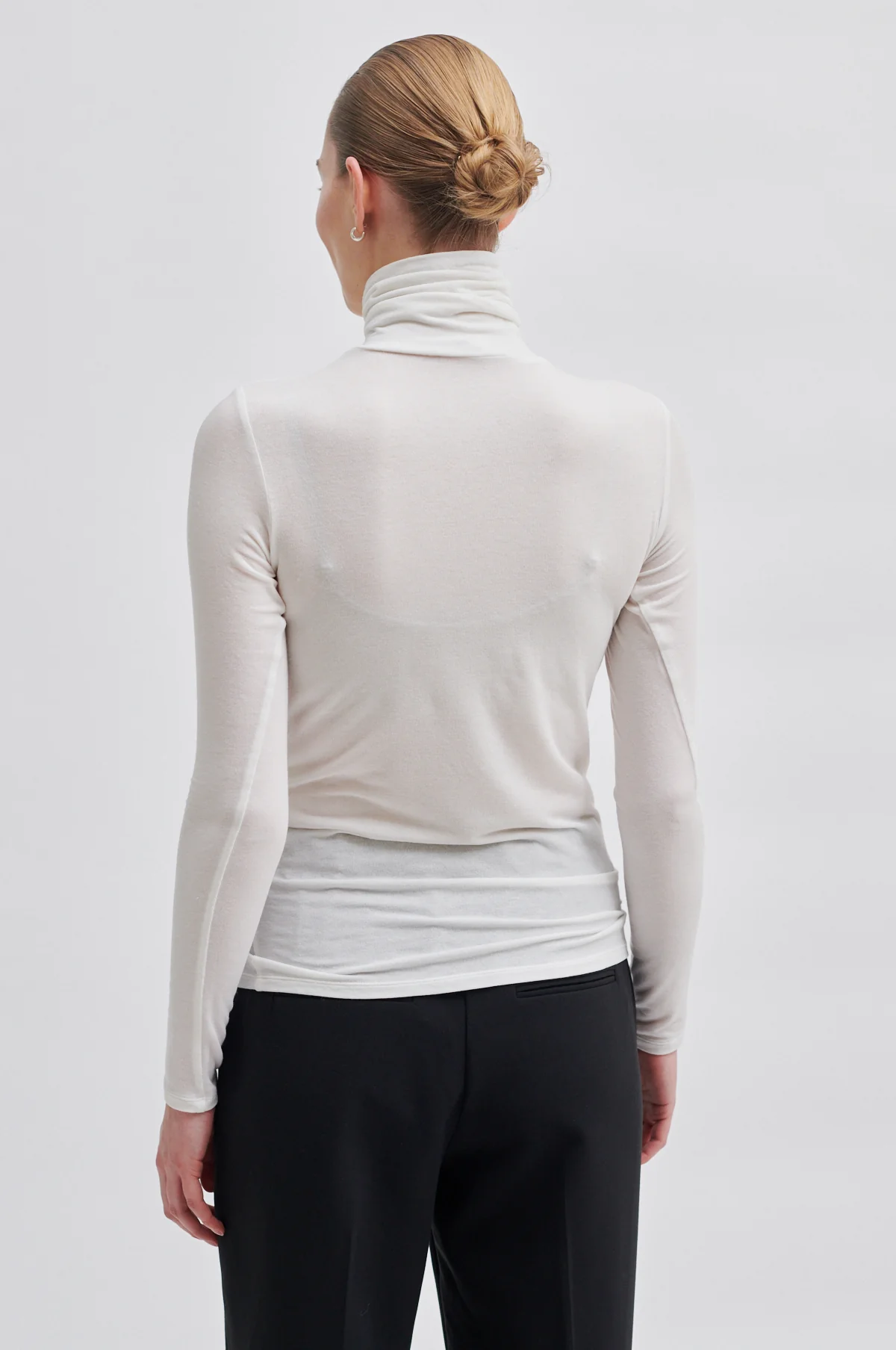 Matima T-Neck langærmet t-shirt - Off white - Image 5