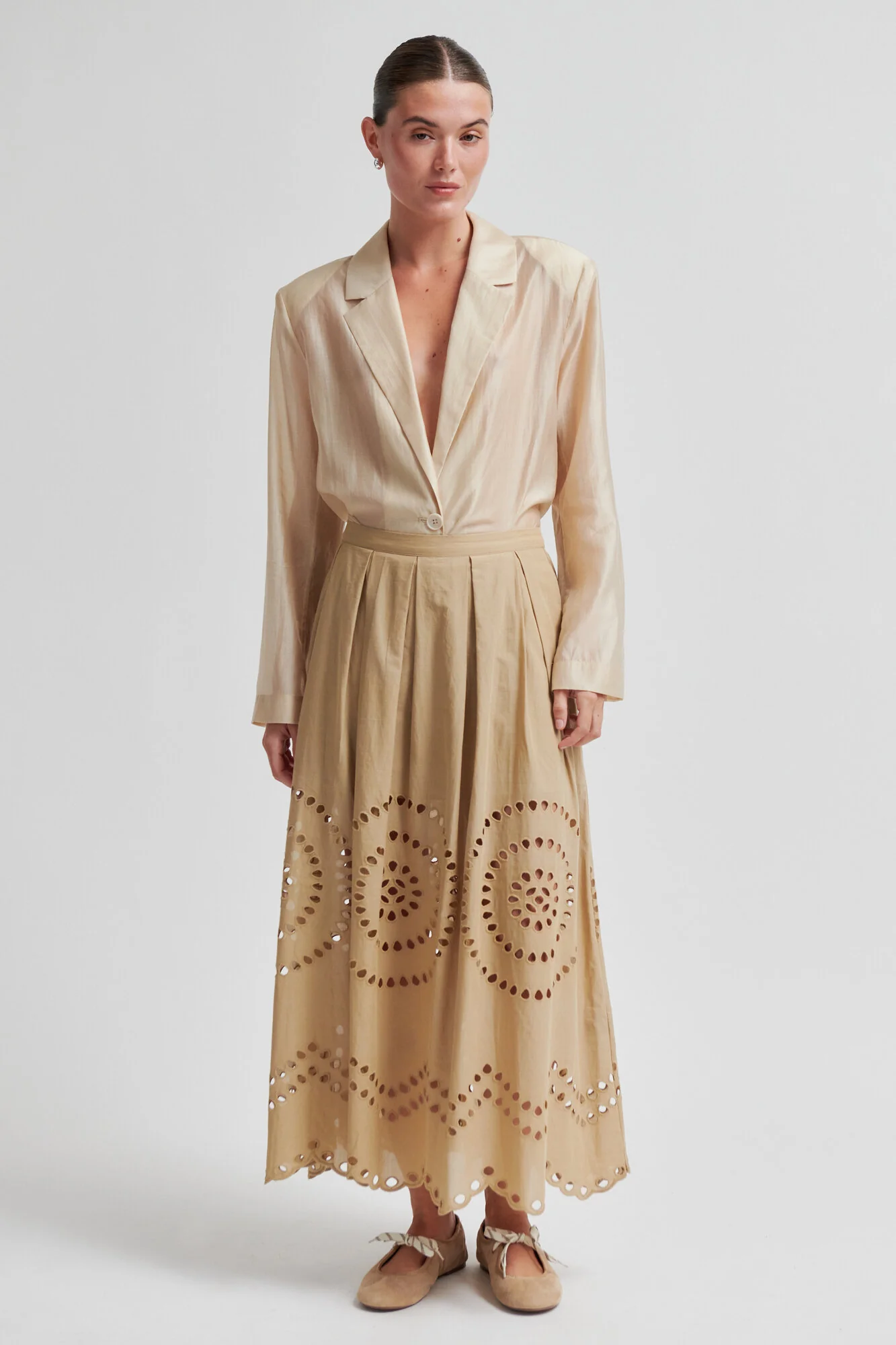 Meryl nederdel - Camel - Image 4