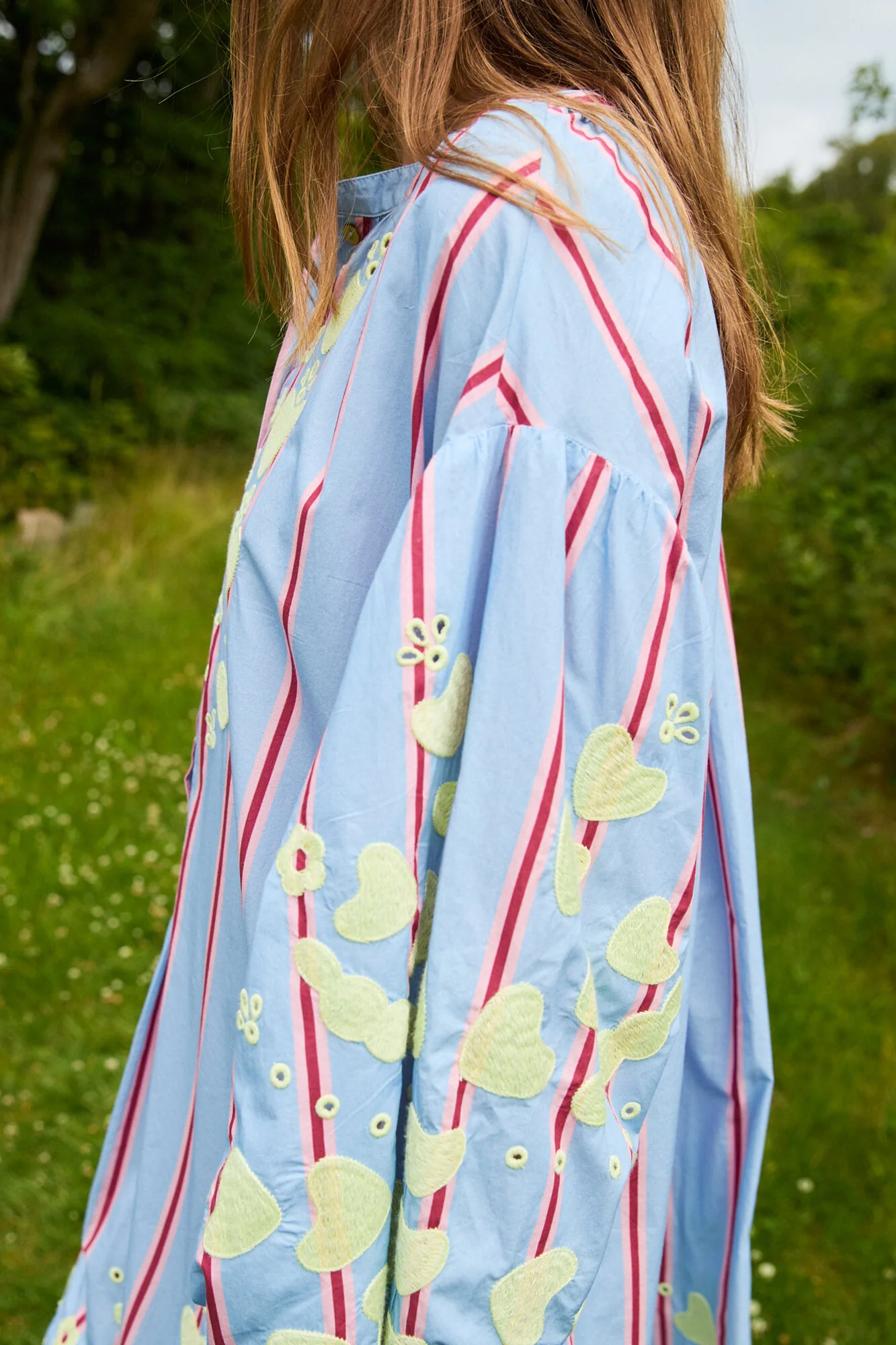 Elisabeth kjole - Bluebell Stripes - Image 3