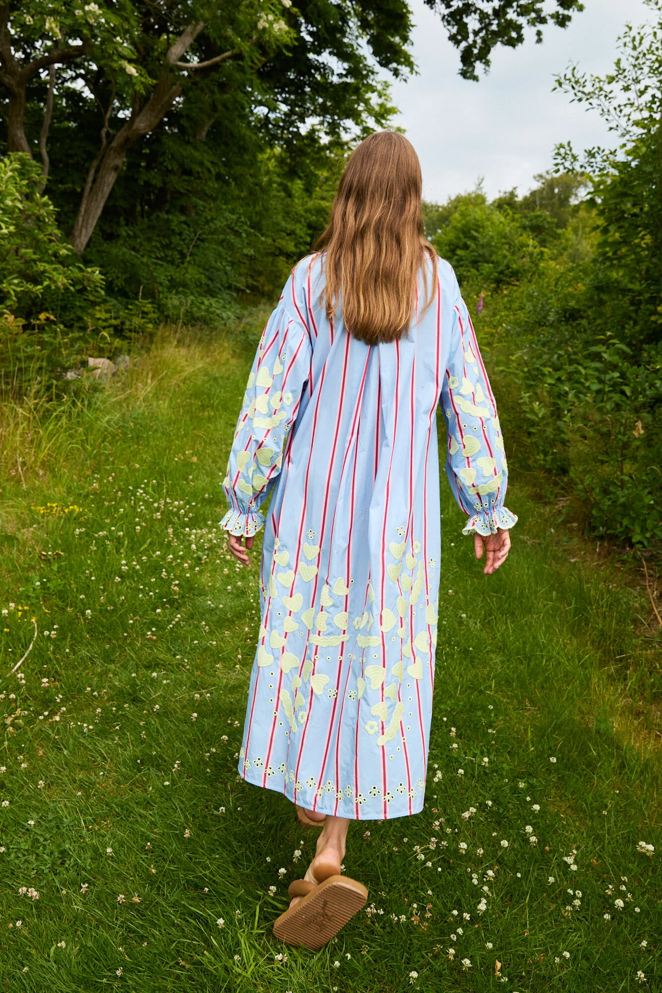Elisabeth kjole - Bluebell Stripes - Image 4