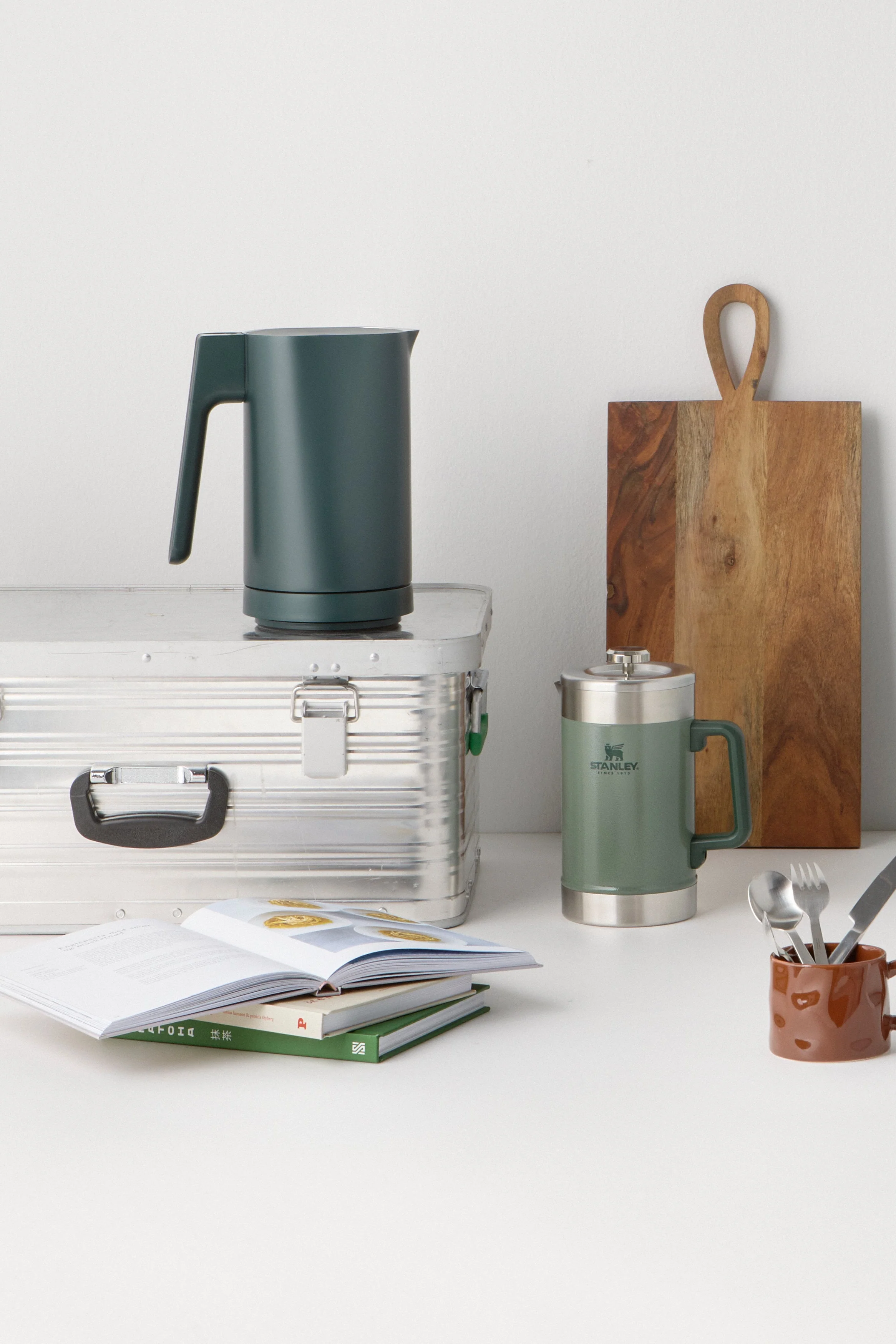 Stay-Hot French Press stempelkande, Hammertone Green - 1.4L - Image 2