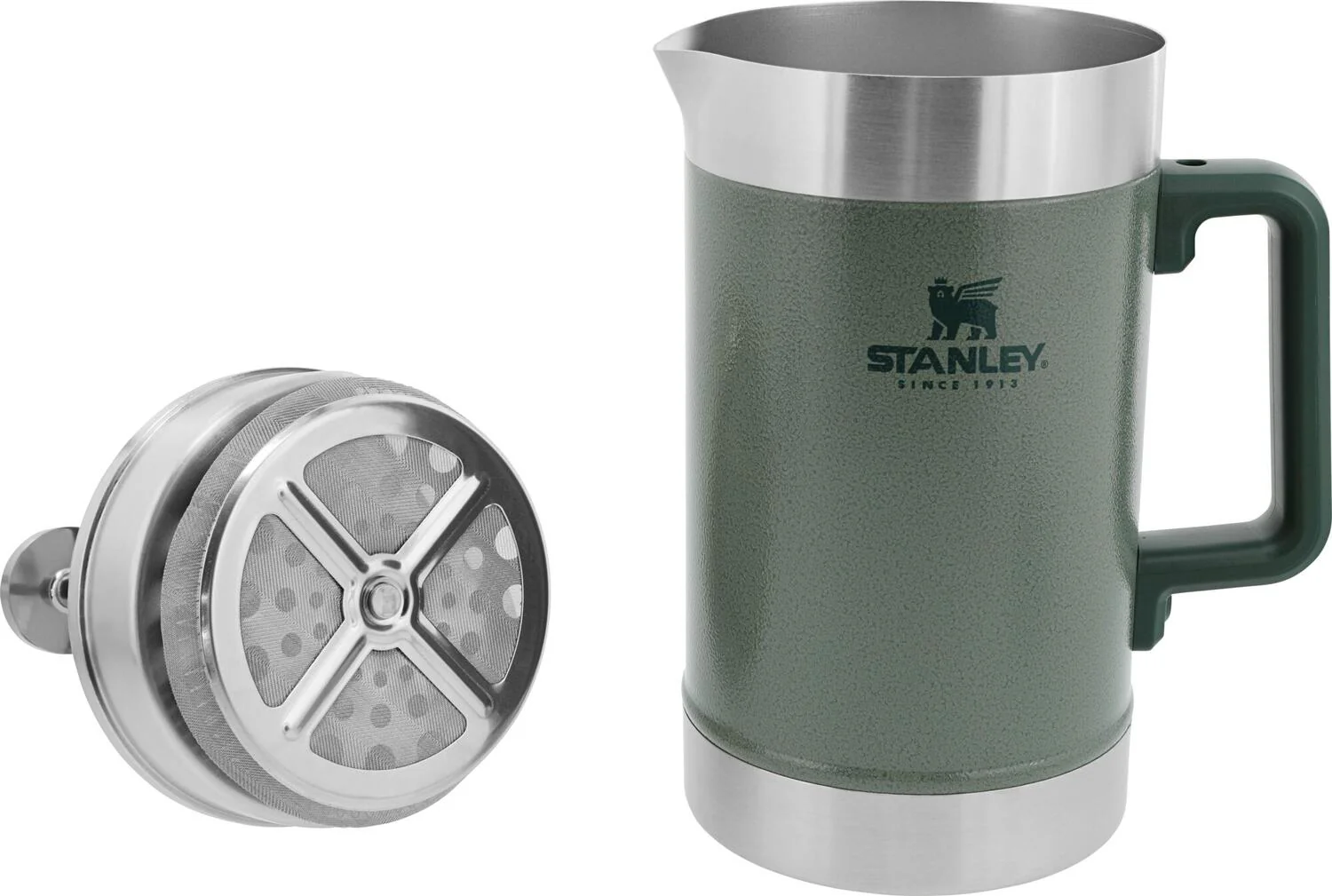 Stay-Hot French Press stempelkande, Hammertone Green - 1.4L - Image 3