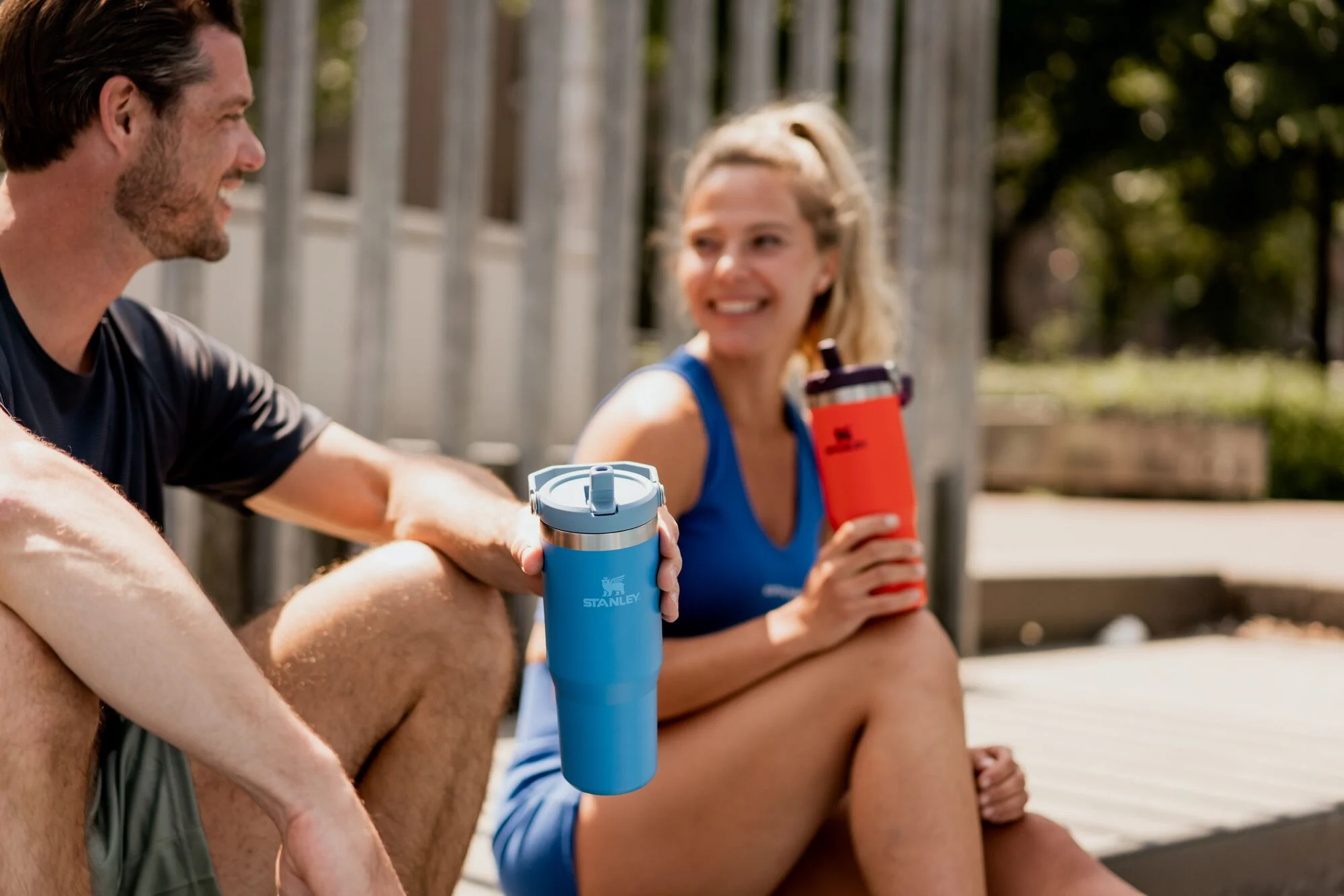 The IceFlow™ Flip Straw termokop, Azure - 0,89 L - Image 5