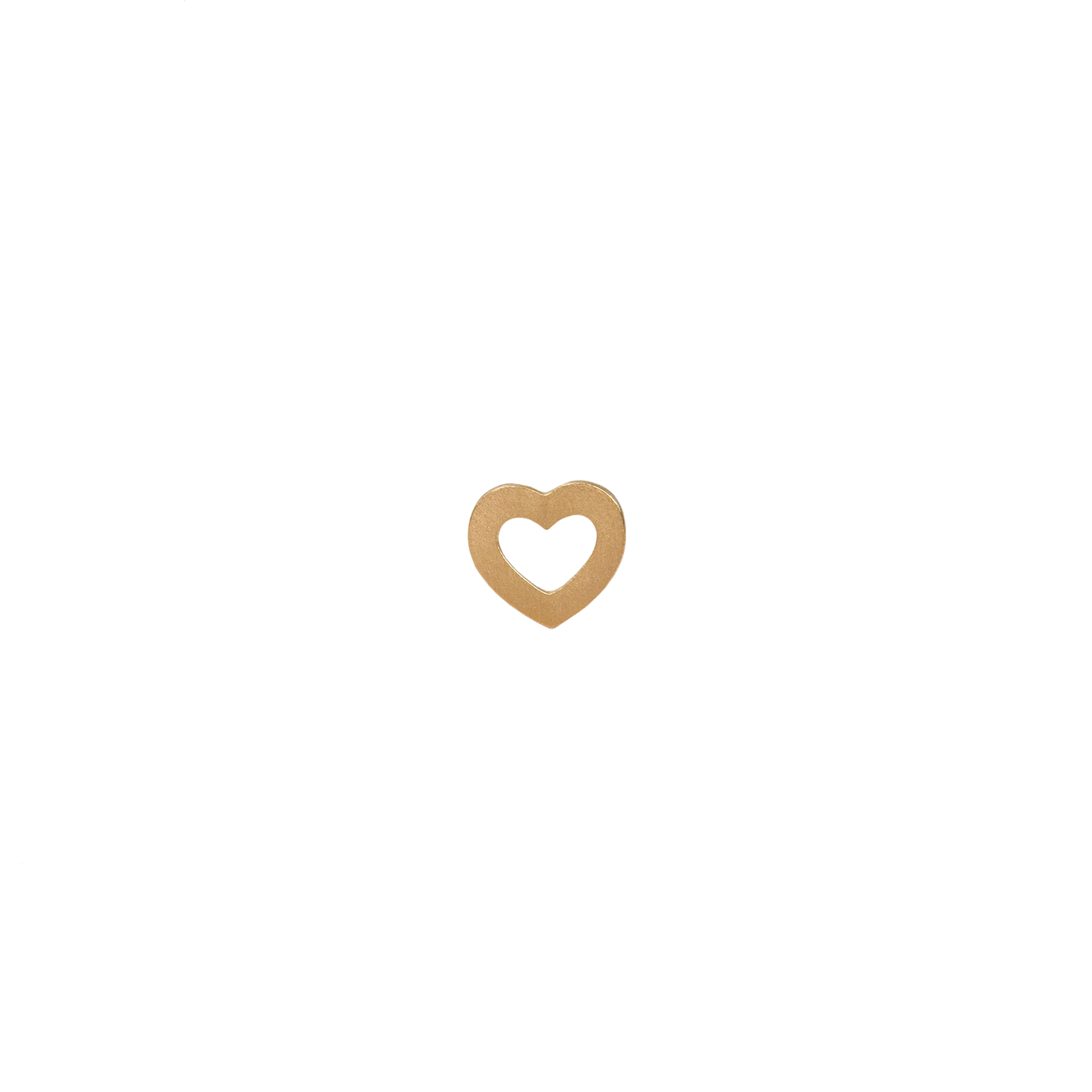 Petit Open Love Heart ørering - forgyldt