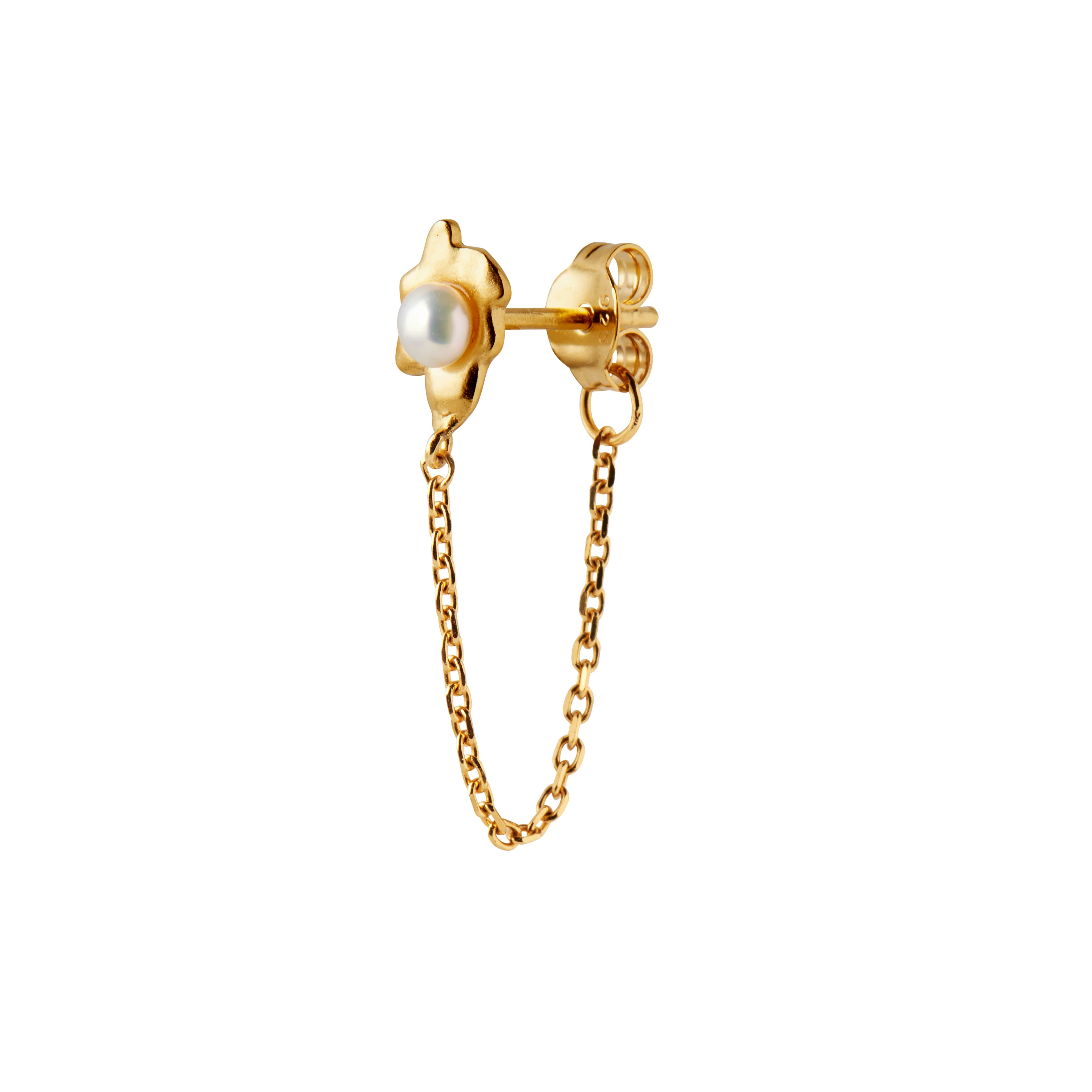 Shelly Pearl ørering - forgyldt - Image 3