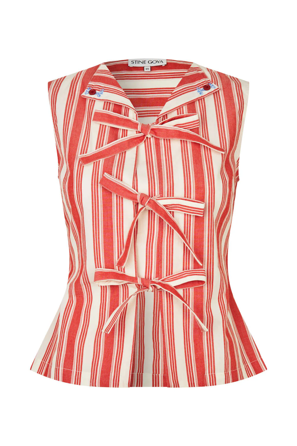 2487 Tie Front vest - Scarlet Trot - Image 2