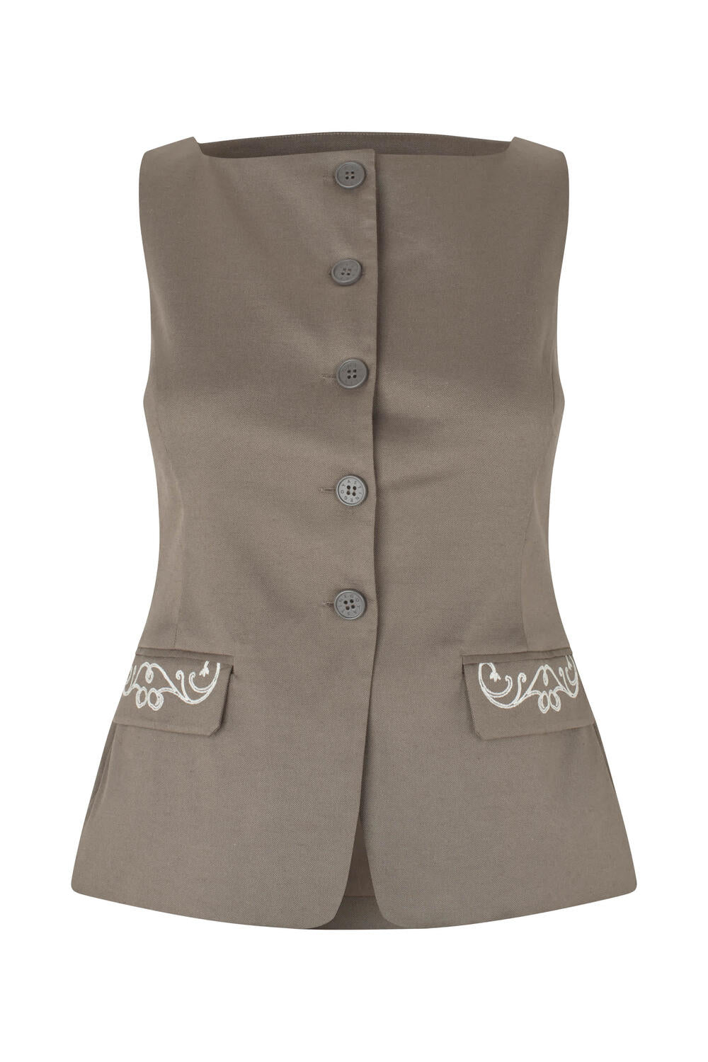 2492 Tailored Tank vest - Cherries On A Paisley - Image 2