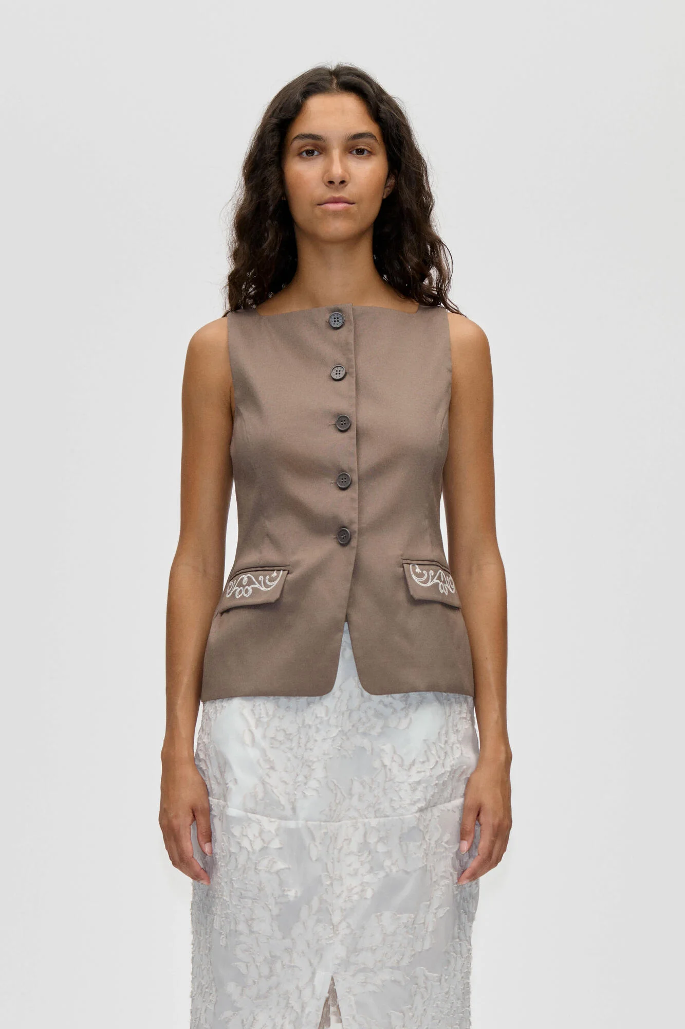 2492 Tailored Tank vest - Cherries On A Paisley - Image 5