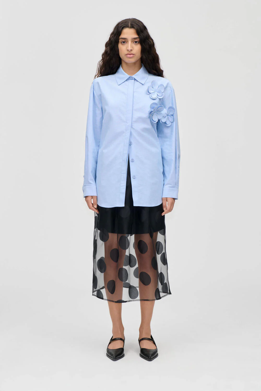 Oxford skjorte - Brunnera Blue - Image 3