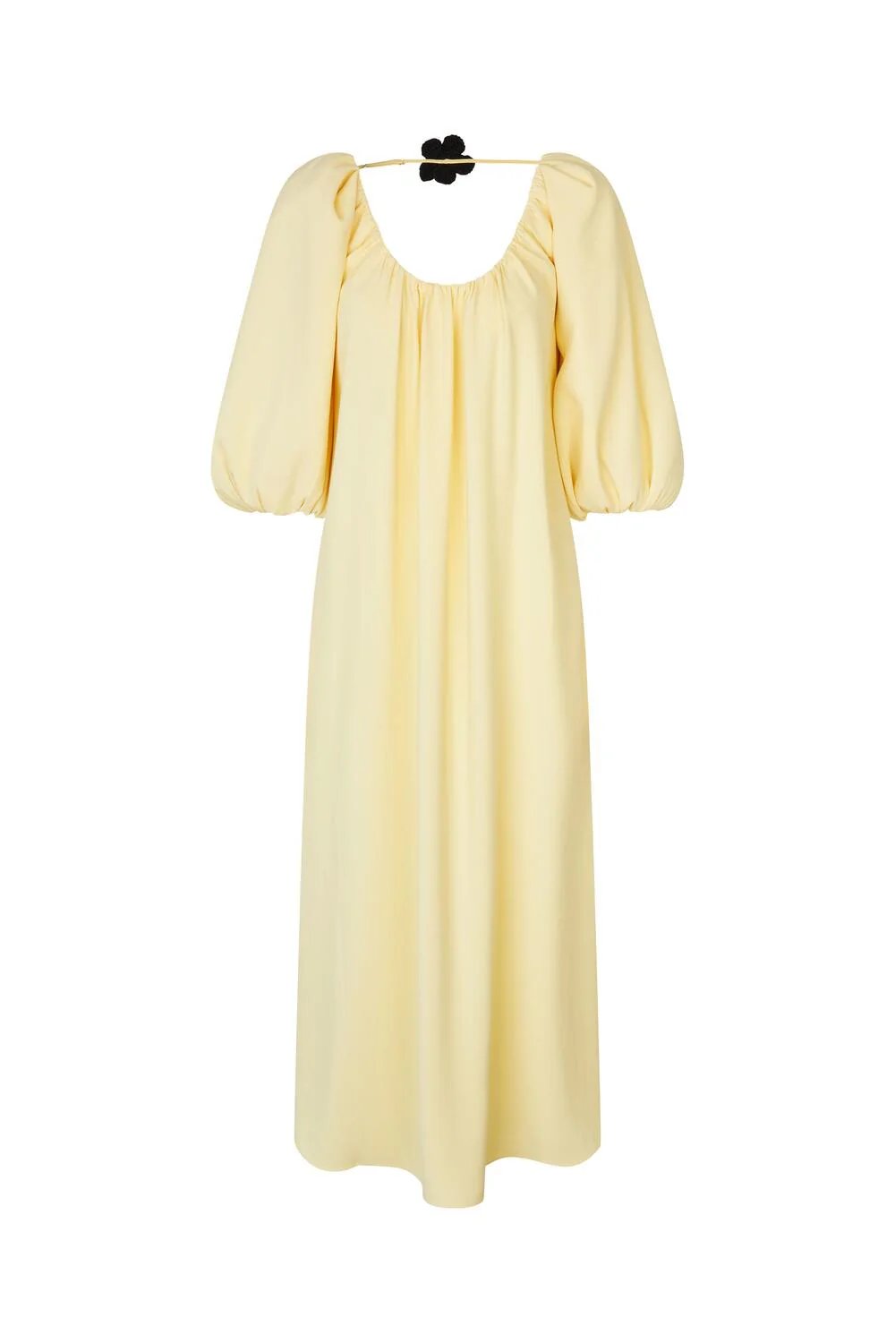 Romantic Voluminous Sleeve kjole - Pastel Yellow - Image 2