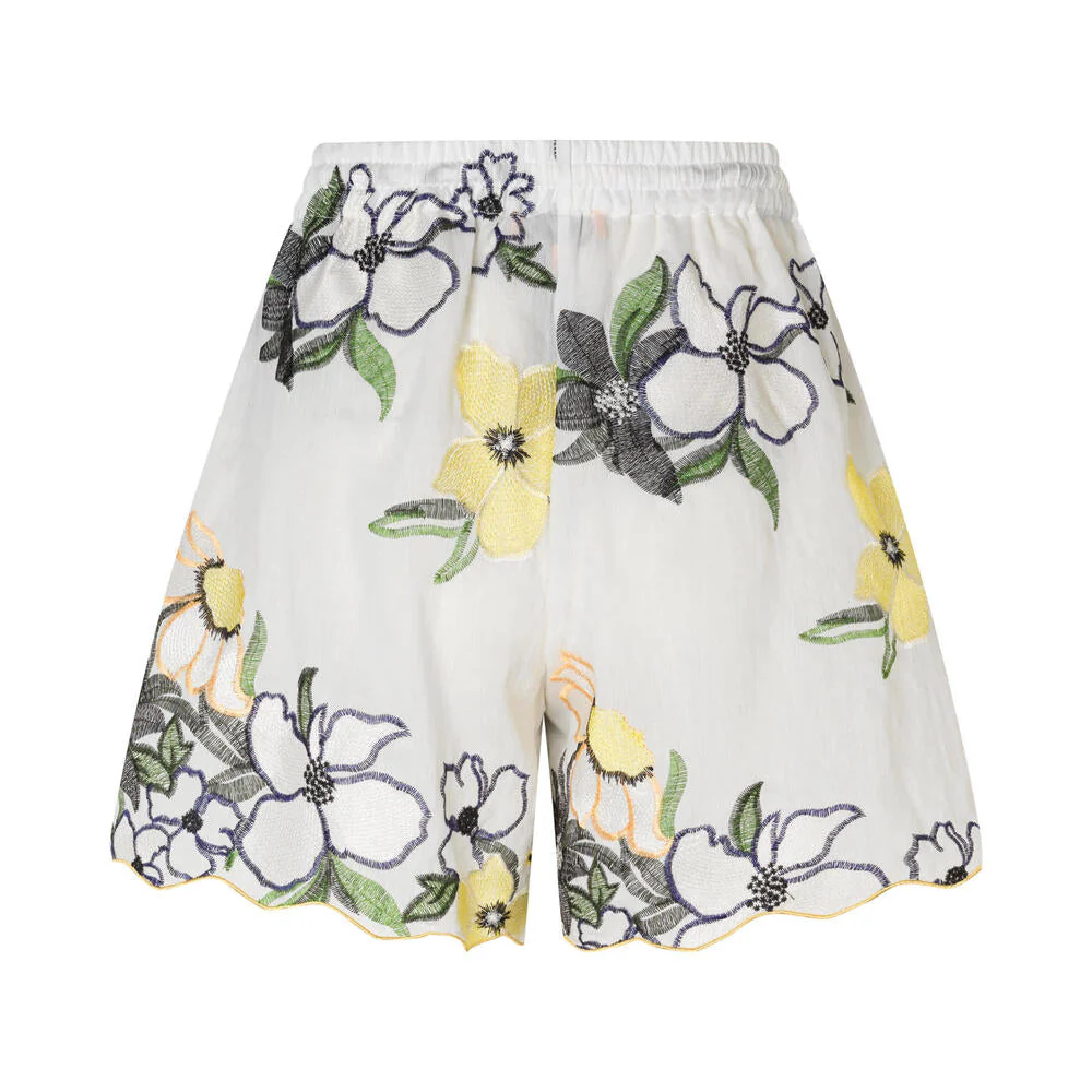 Scalloped shorts - Wild Flowers Emb - Image 4