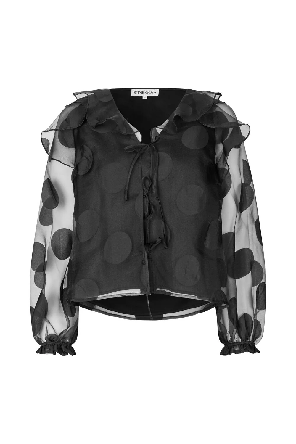 Skjortebluse - Dotted Black - Image 2