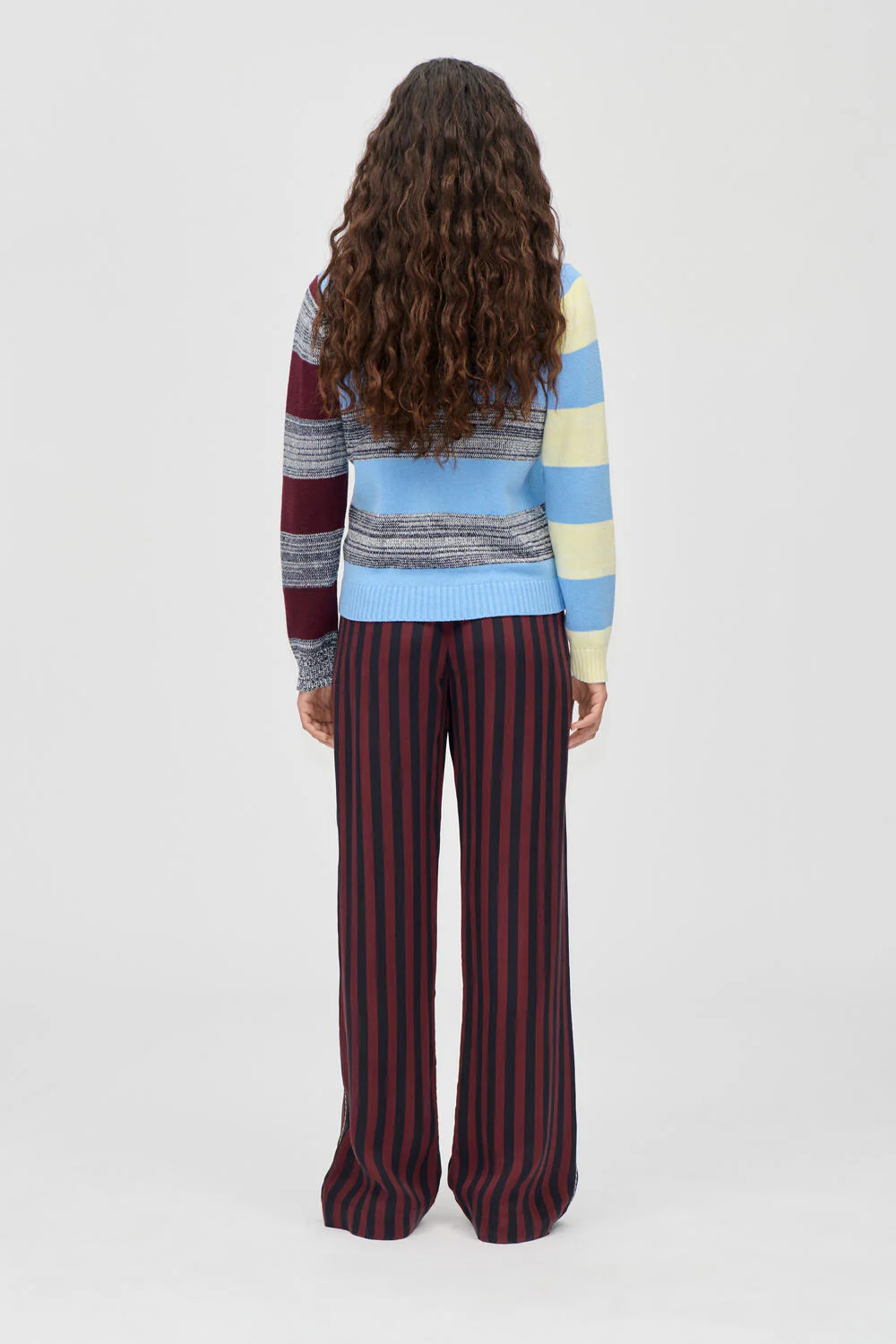 Stribede bukser - Navy and Burgundy Wallpaper Stripes - Image 7