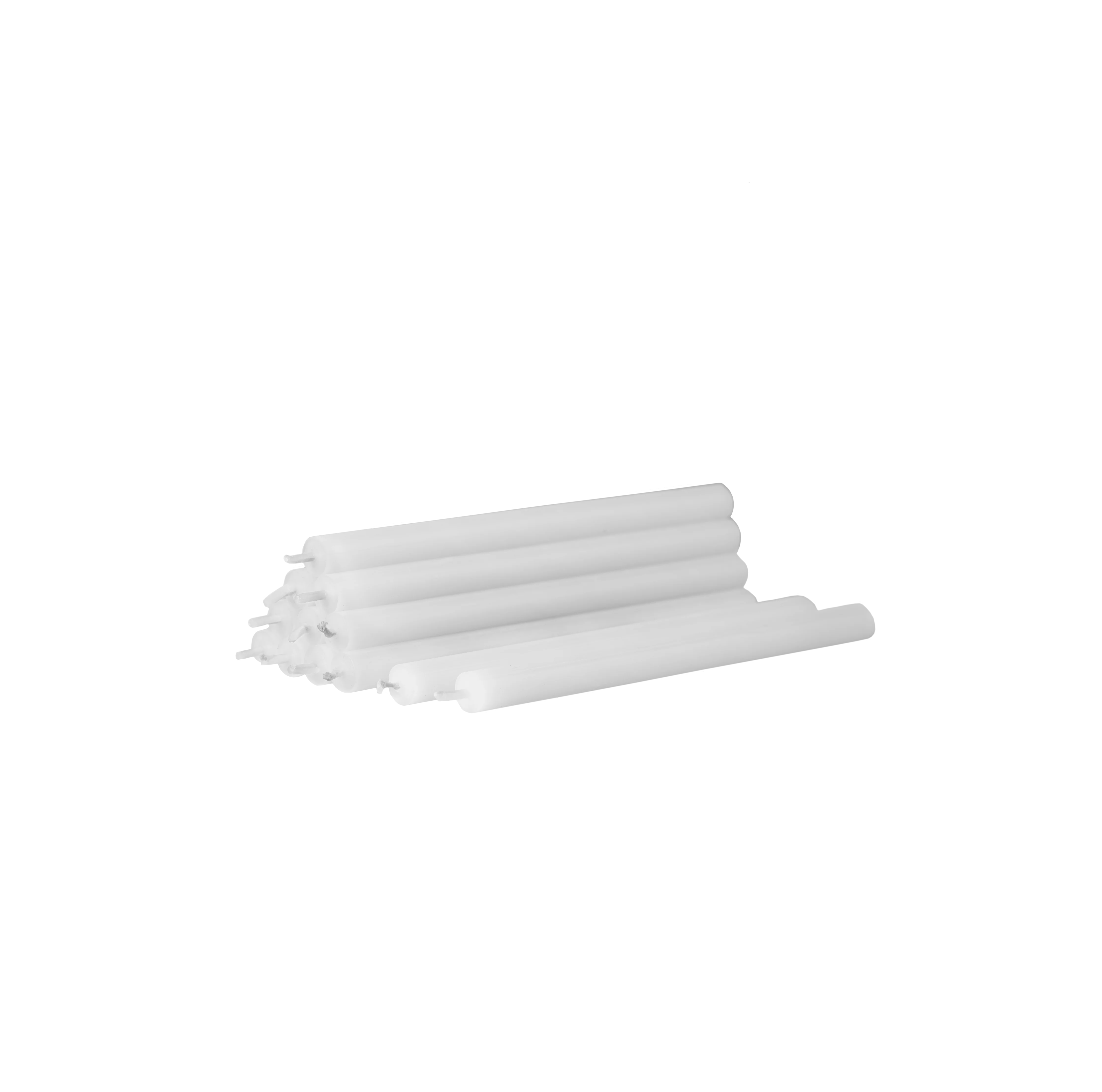 Kertelys hvid, H18 cm - 12 stk.
