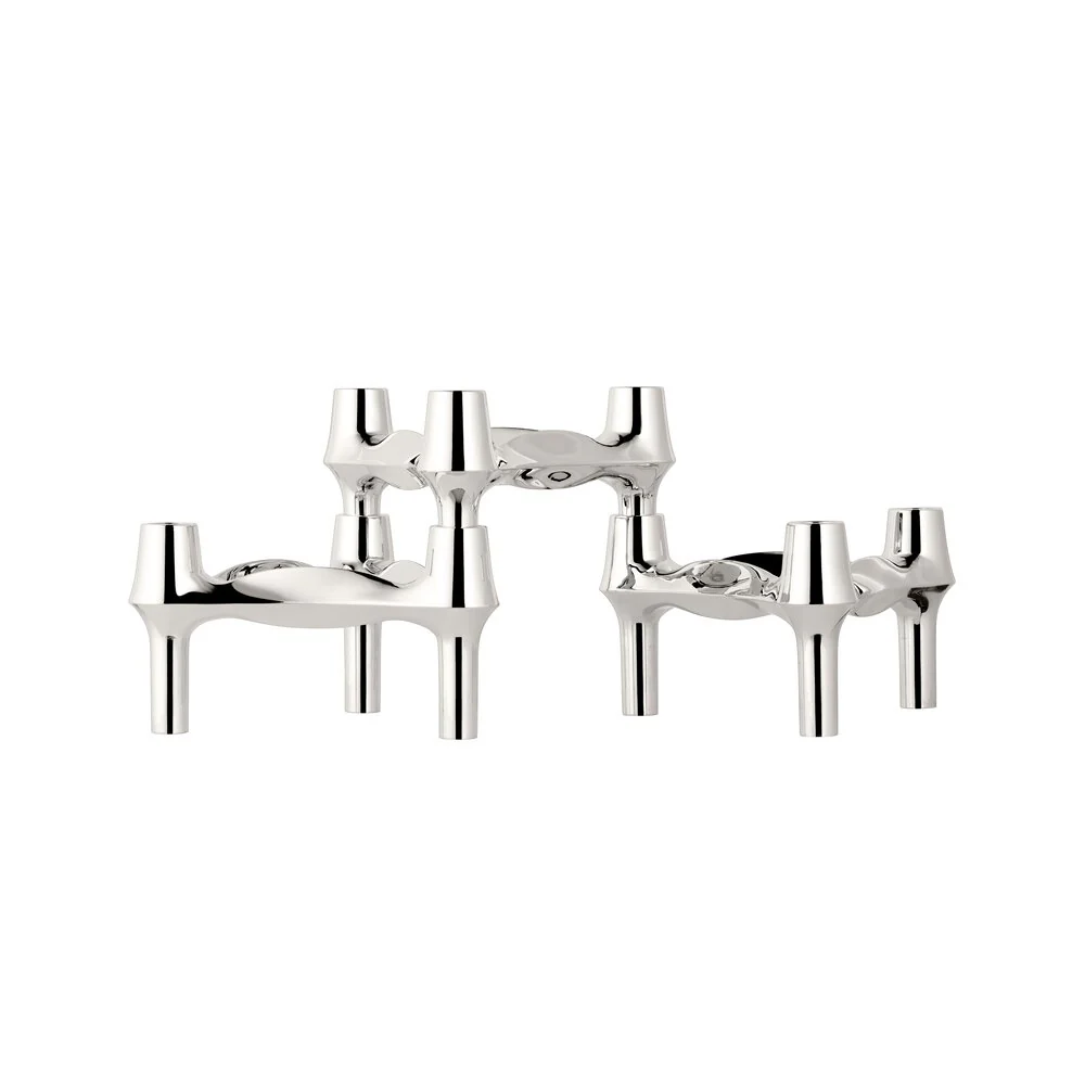 Nagel BMF lysestage, Chrome - 3-pak