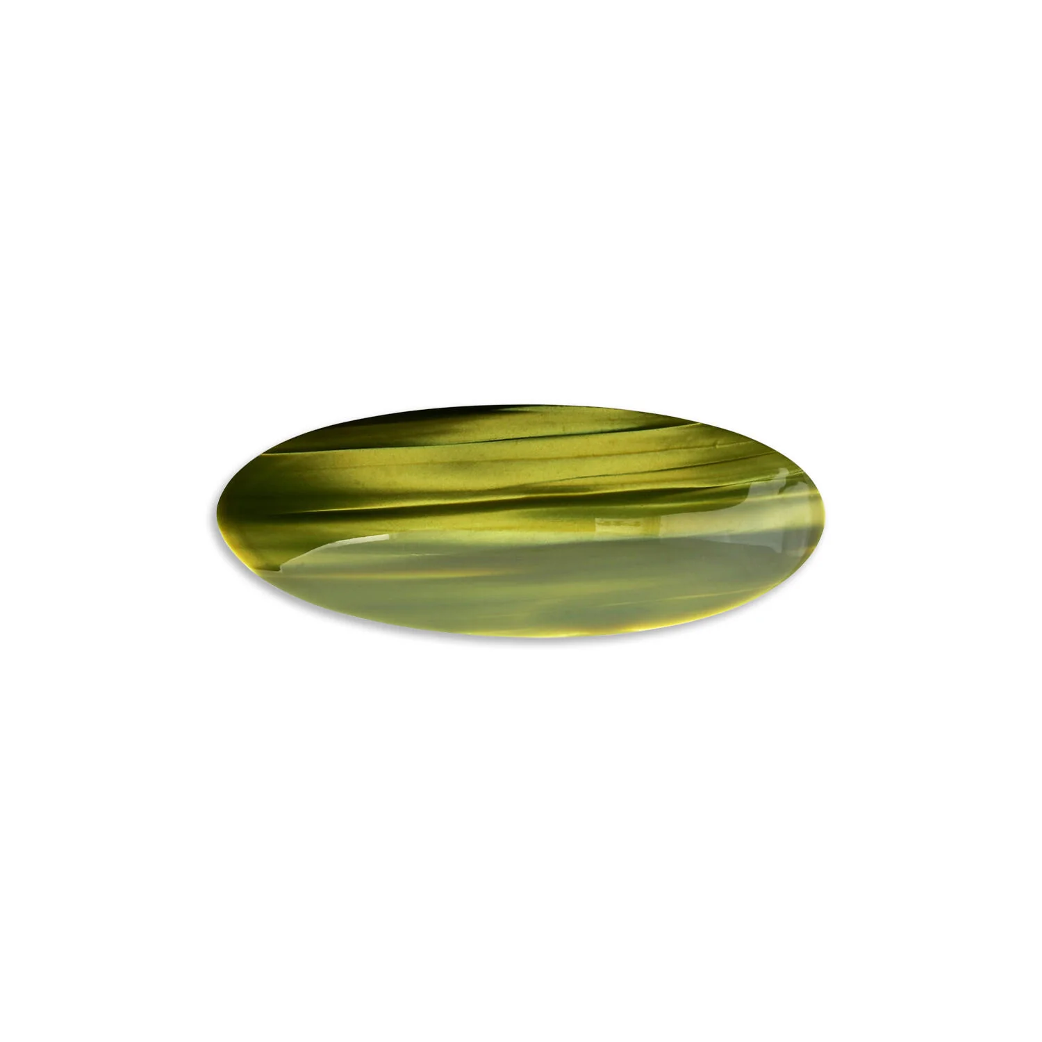 Oval Peppermint Pop hårspænde - Spinach Green
