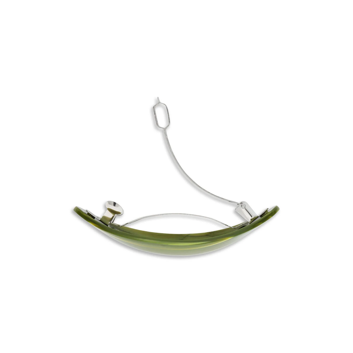 Oval Peppermint Pop hårspænde - Spinach Green - Image 3