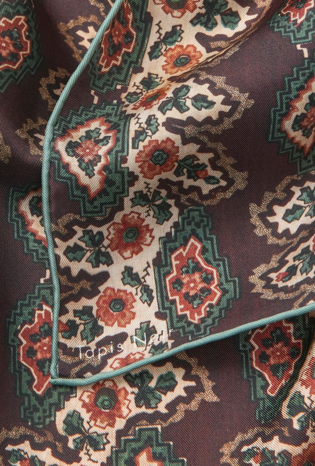Small Classical Dara silketørklæde - brun - Image 3