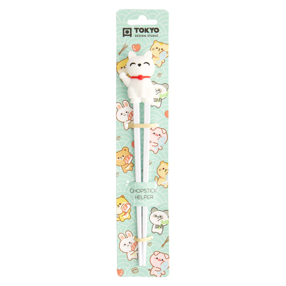 Children spisepinde, Lucky Cat White - 22cm. - Image 2