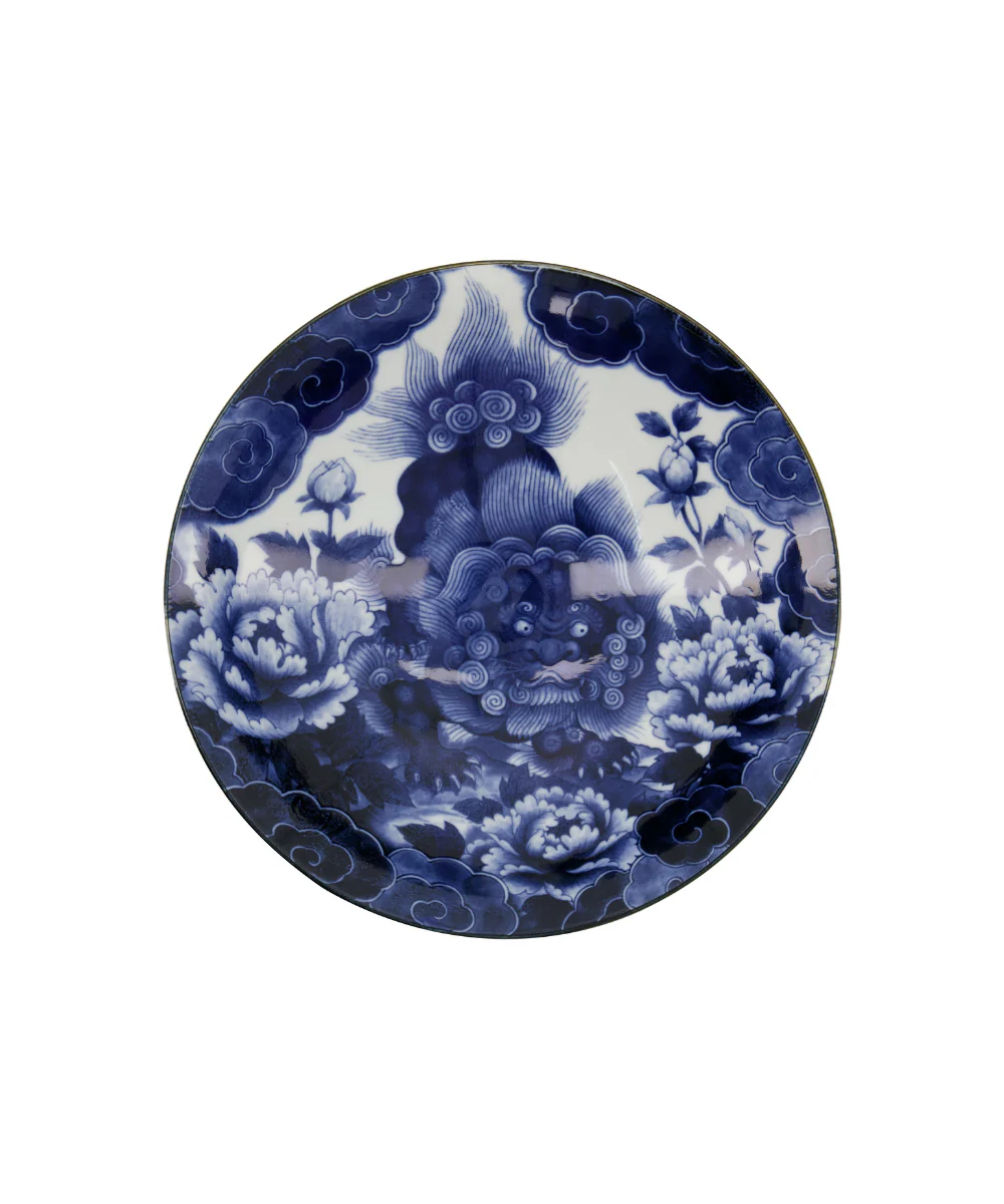 Japonism Lion Menbachi skål - Ø25,2 cm. - Image 2