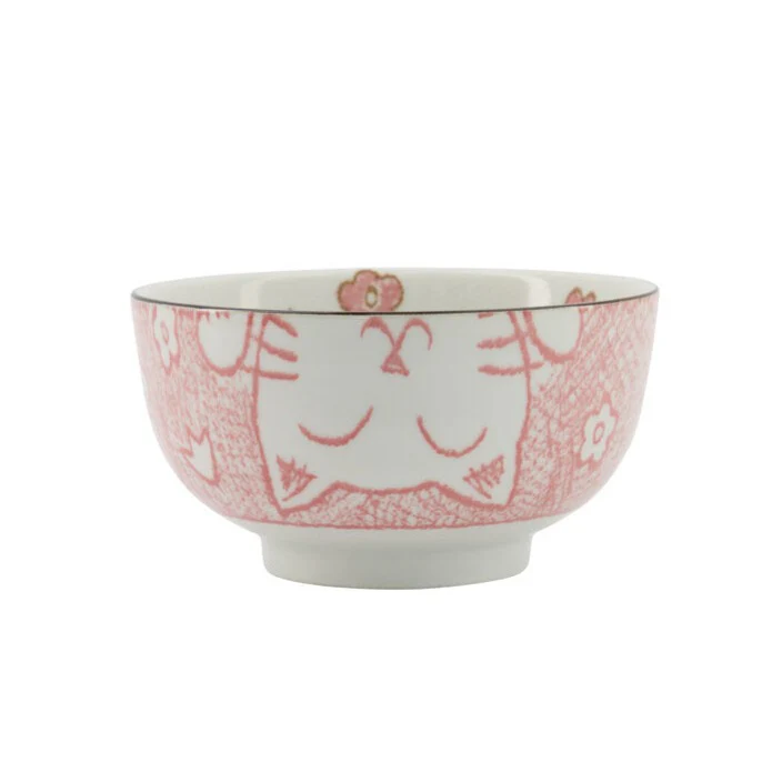 Kawaii Cat Neko Tayo skål, Pink - 300 ml - Image 3