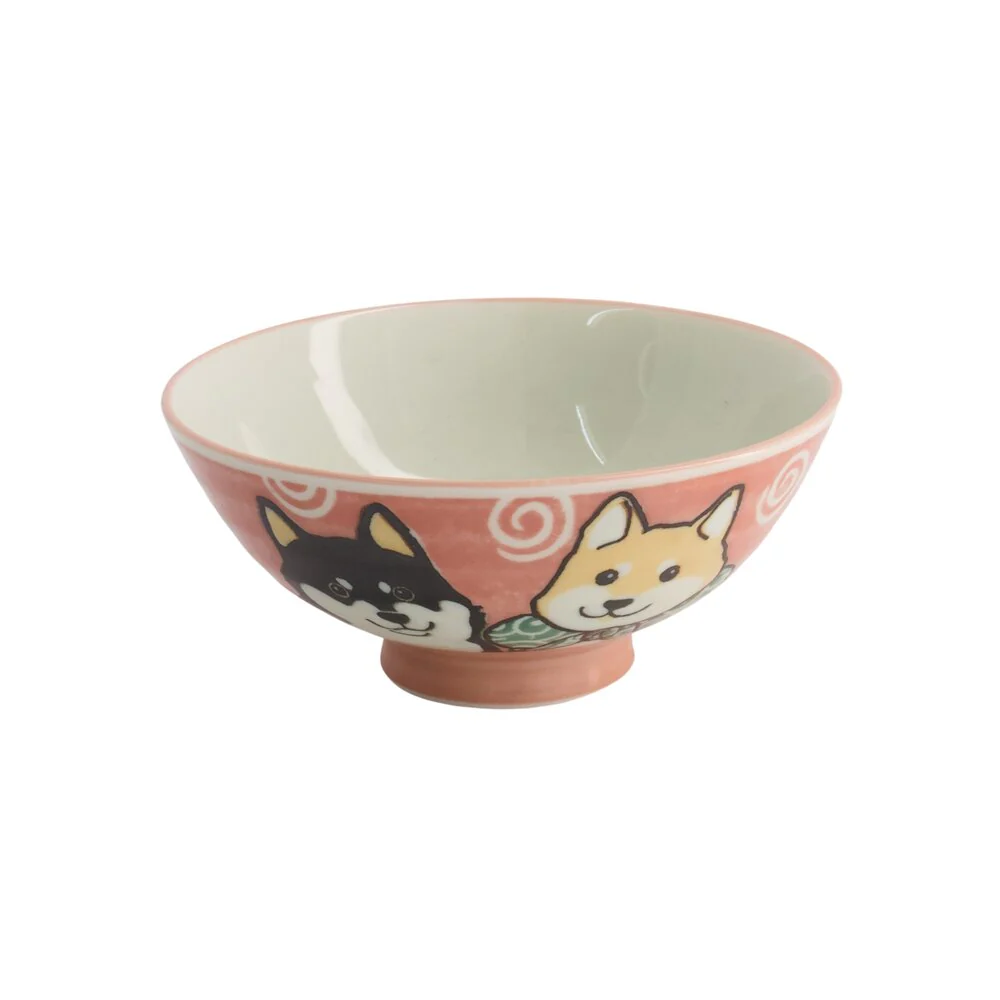 Kawaii Shiba-Dog Rice skål, pink - 500 ml. - Image 2