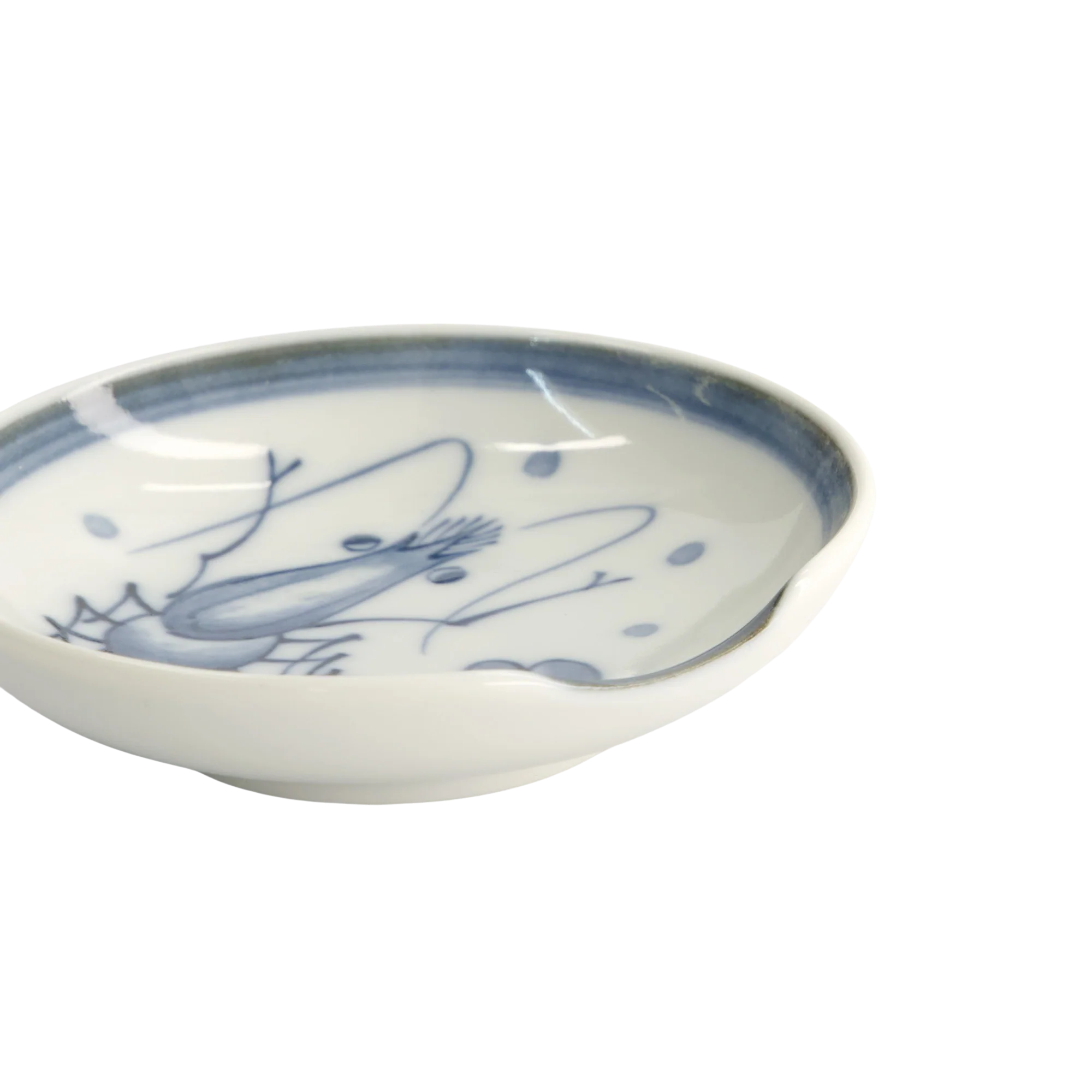 Shrimp skål med spisepindeholder, blå/hvid - Ø9,4 cm. - Image 2