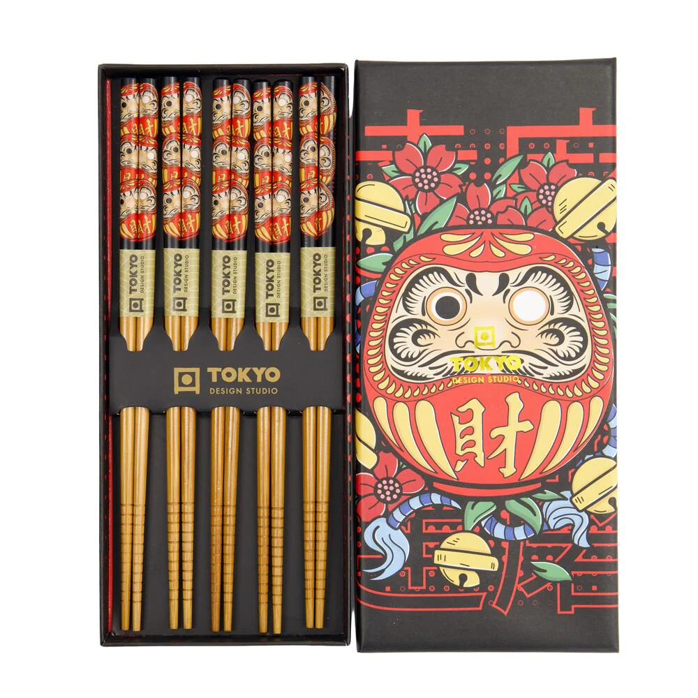 Spisepinde gavesæt, Daruma - 5 par - Image 2