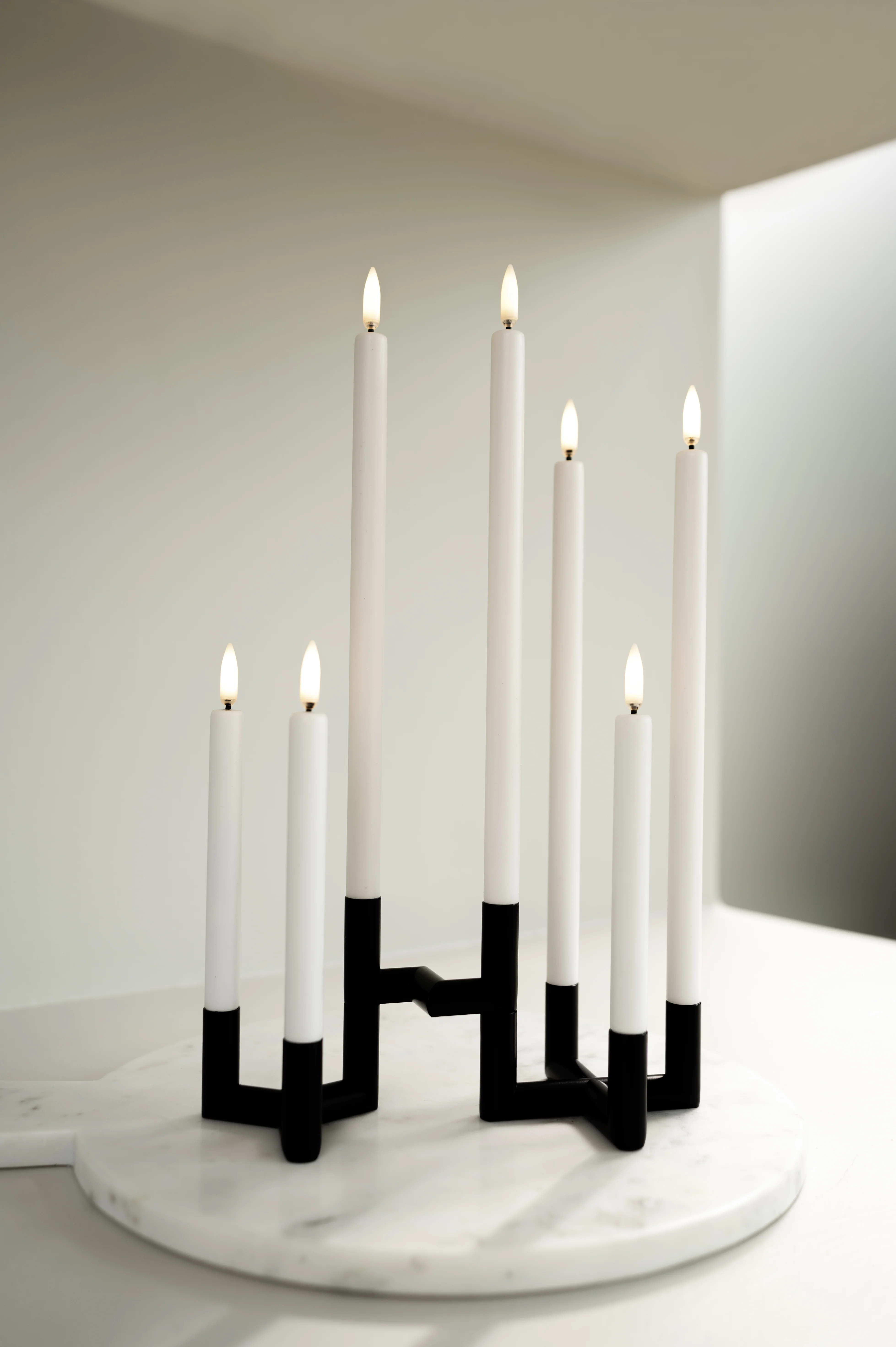 LED kertelys 2 stk. Nordic White - H25 cm. - Image 2