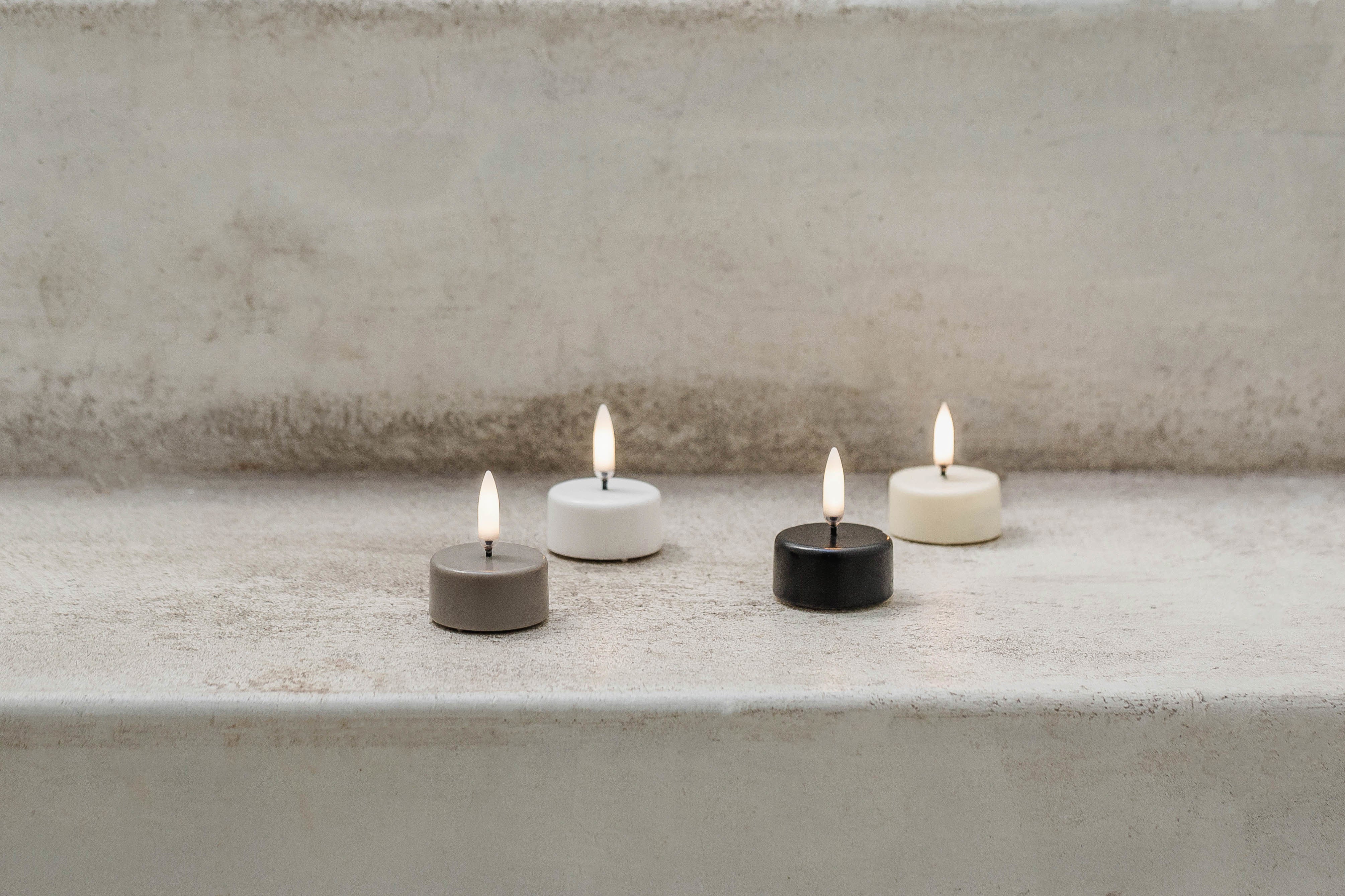 LED premium fyrfadslys, Sandstone - Ø4 cm. - Image 2