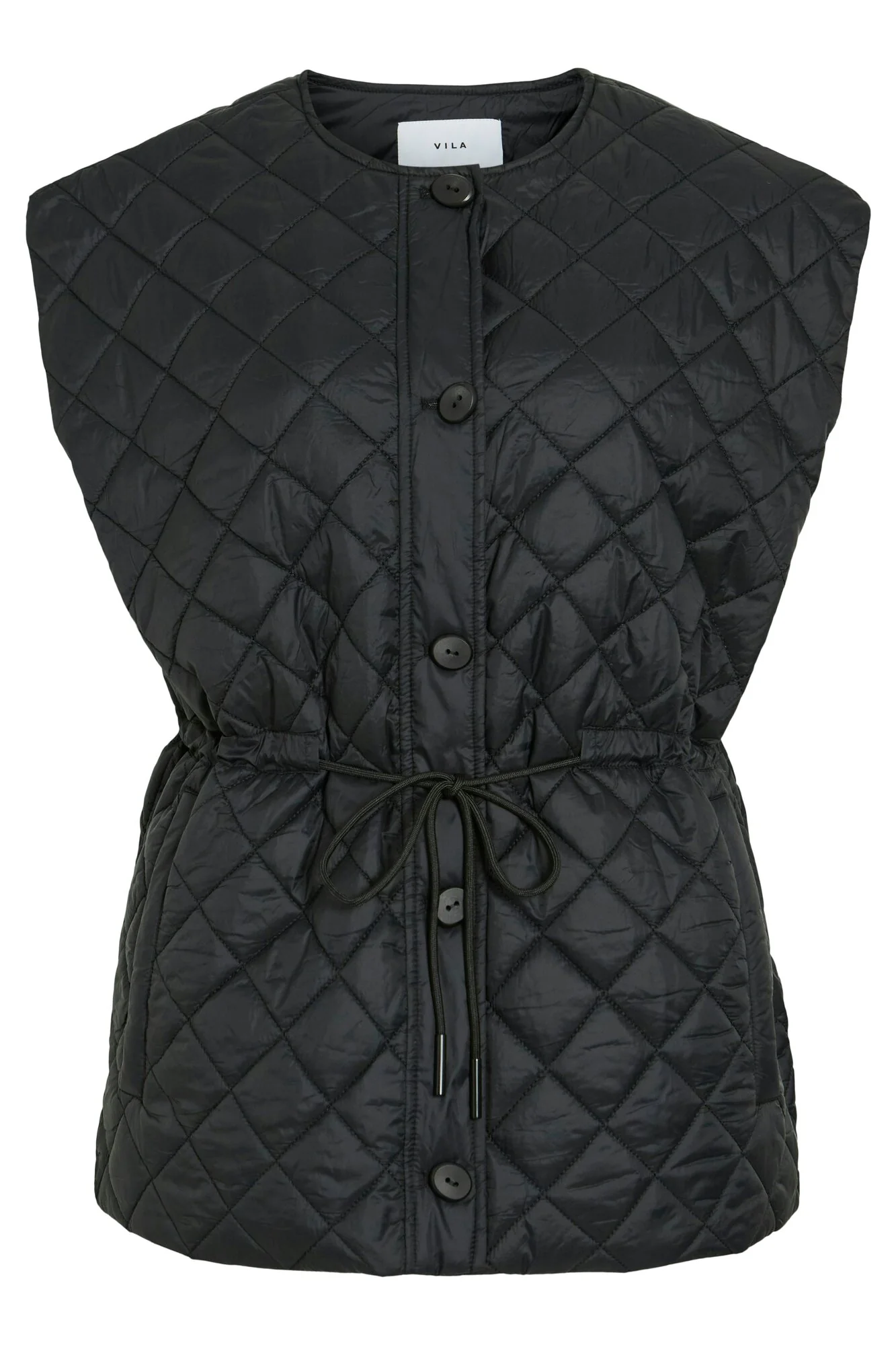 Vibenji quilted vest - sort - Image 2