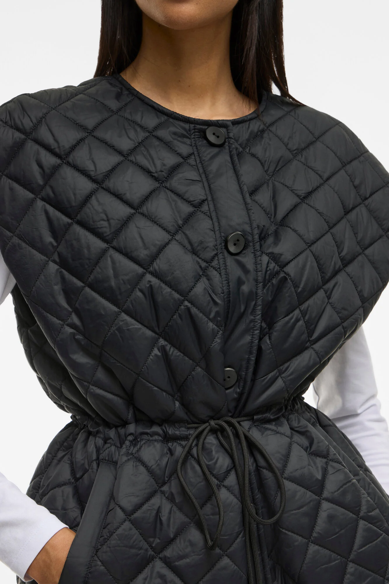 Vibenji quilted vest - sort - Image 5
